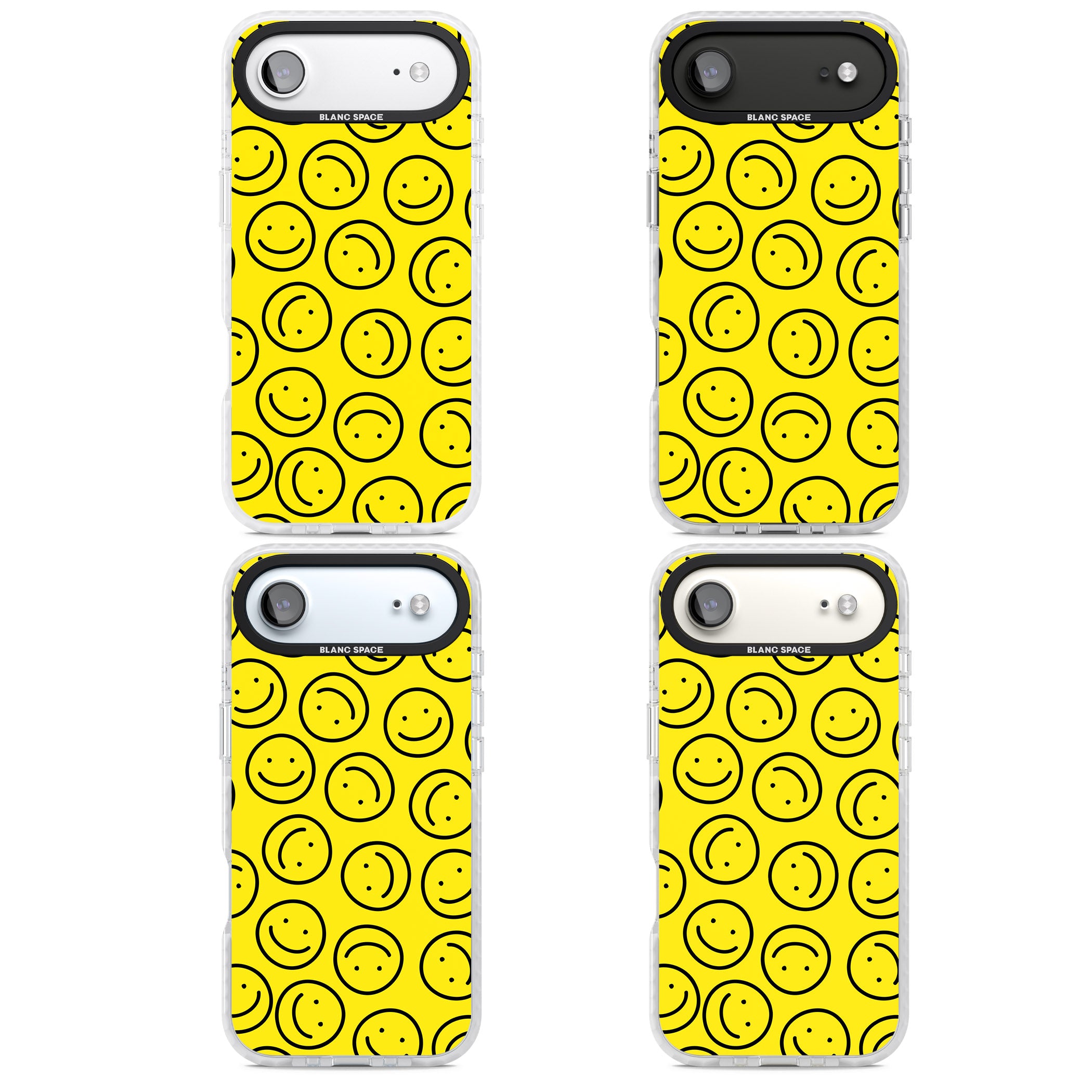 Happy Face Pattern iPhone 17 Air Impact Clear Phone Case APT Impact Protection