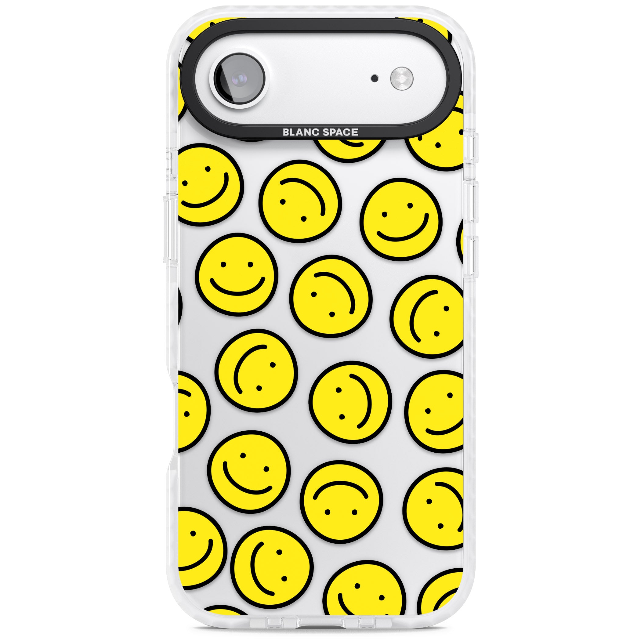 Smiley Face Pattern iPhone 17 Air Impact Clear Phone Case