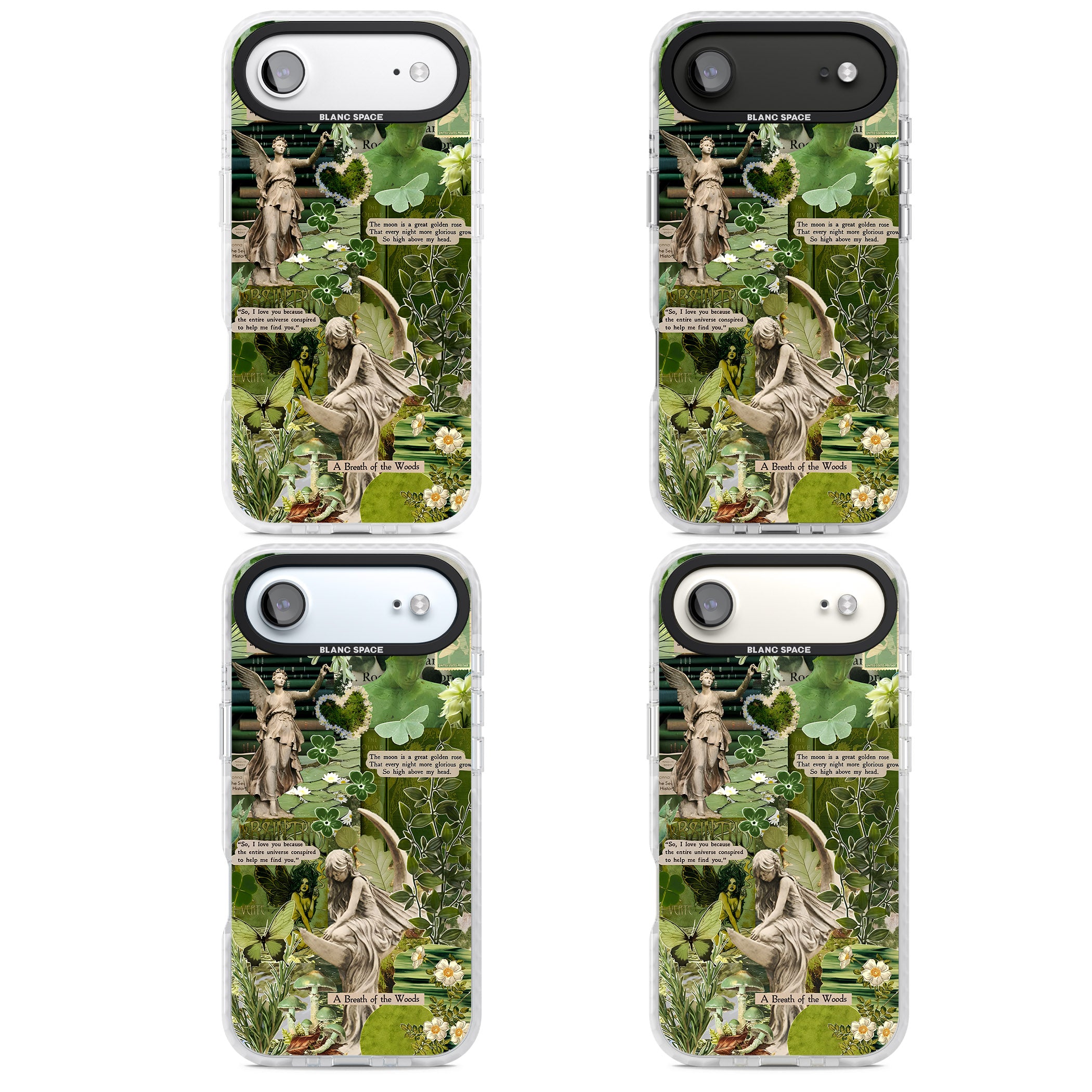 Enchanted Forest Green iPhone 17 Air Impact Clear Phone Case APT Impact Protection