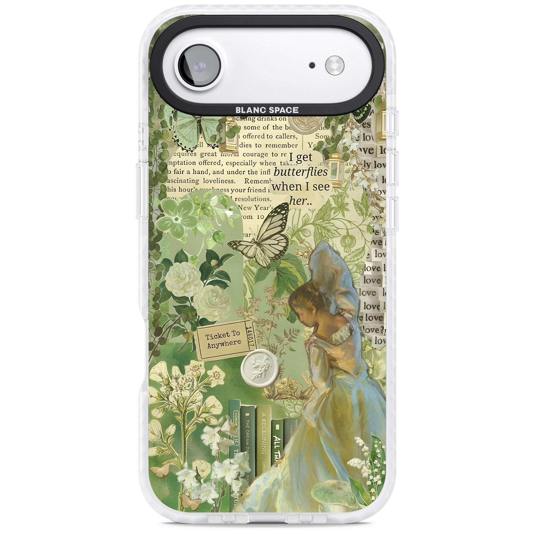 Vintage Green Fairy iPhone 17 Air Impact Clear Phone Case