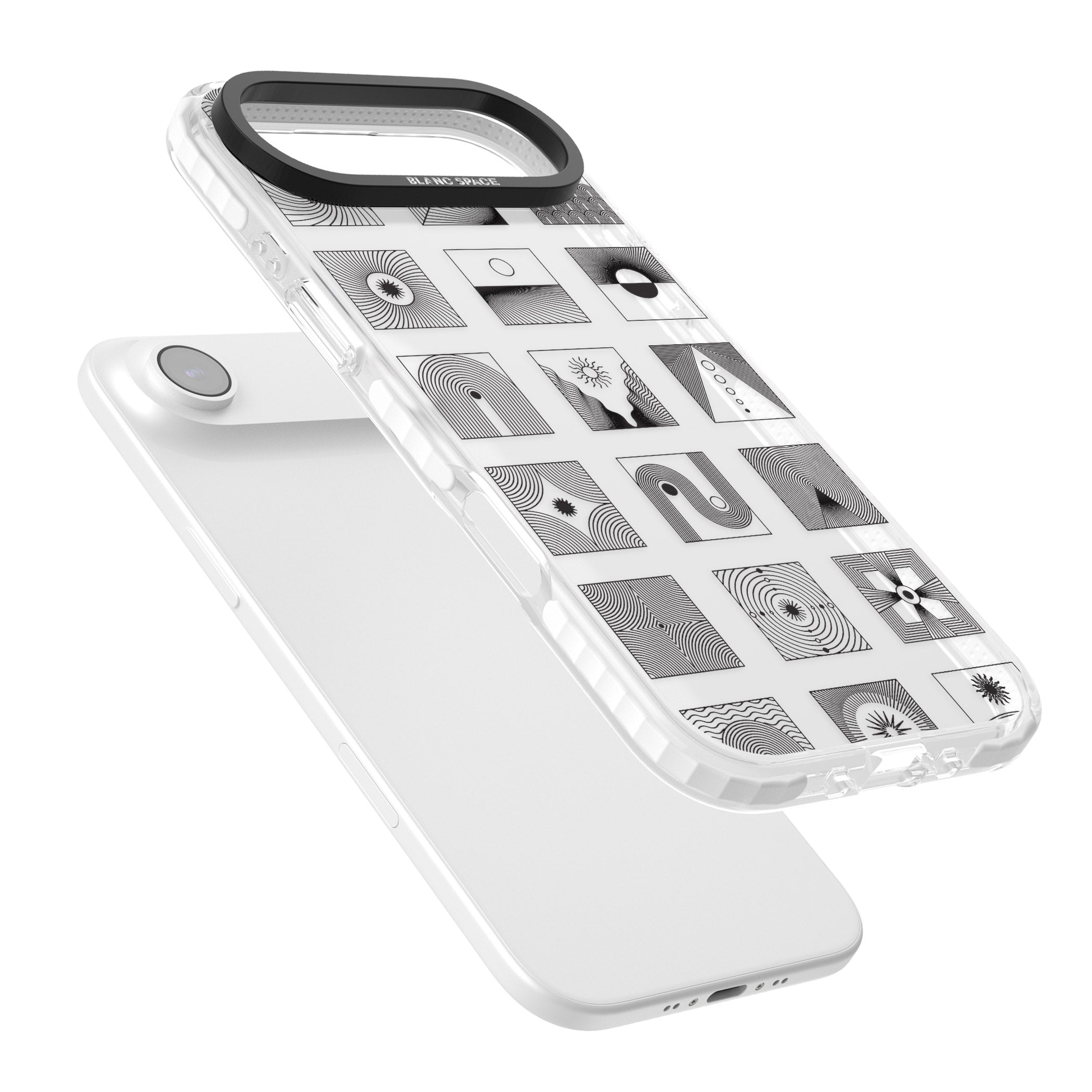 Abstract Geometric iPhone 17 Air Impact Clear Phone Case Colours