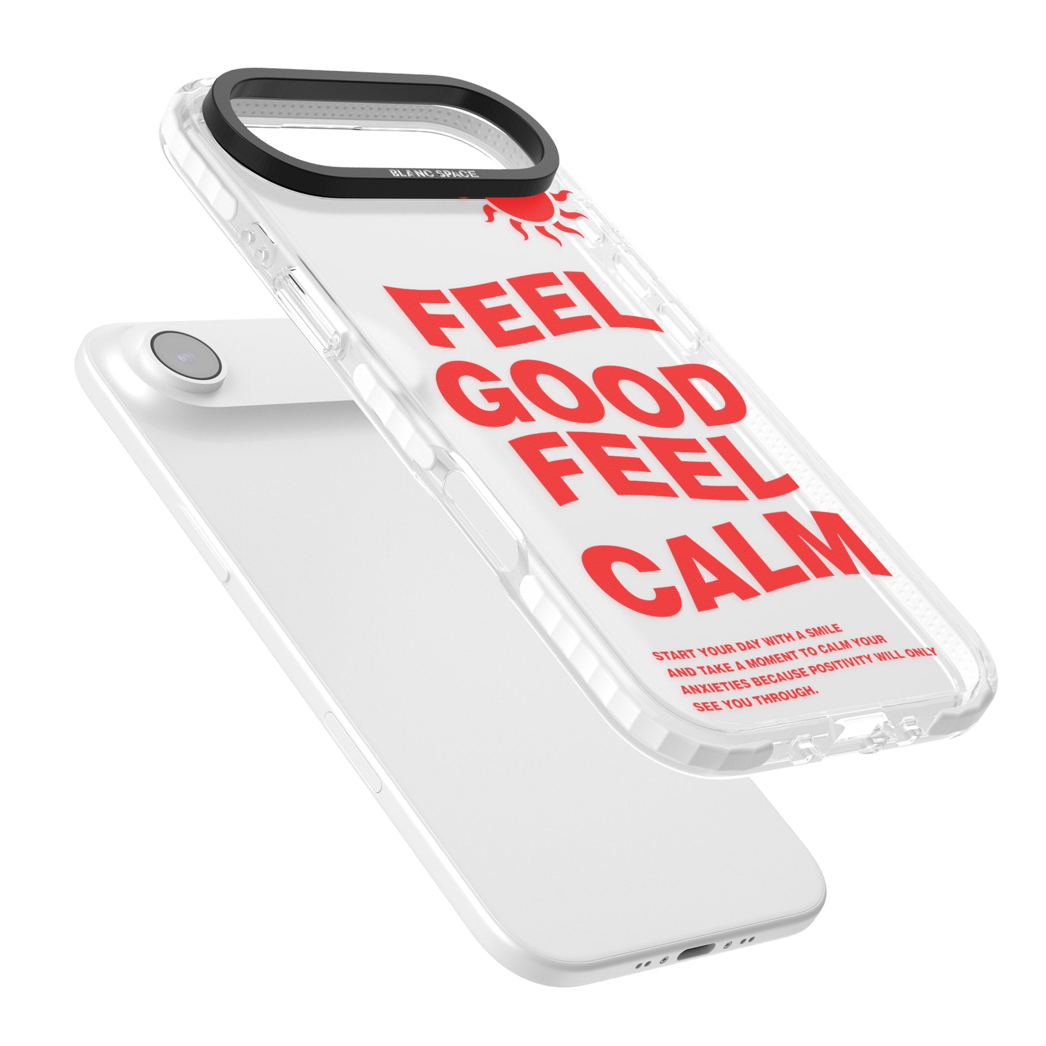 Feel Good Feel Calm (Red) iPhone 17 Air Impact Clear Phone Case Colours