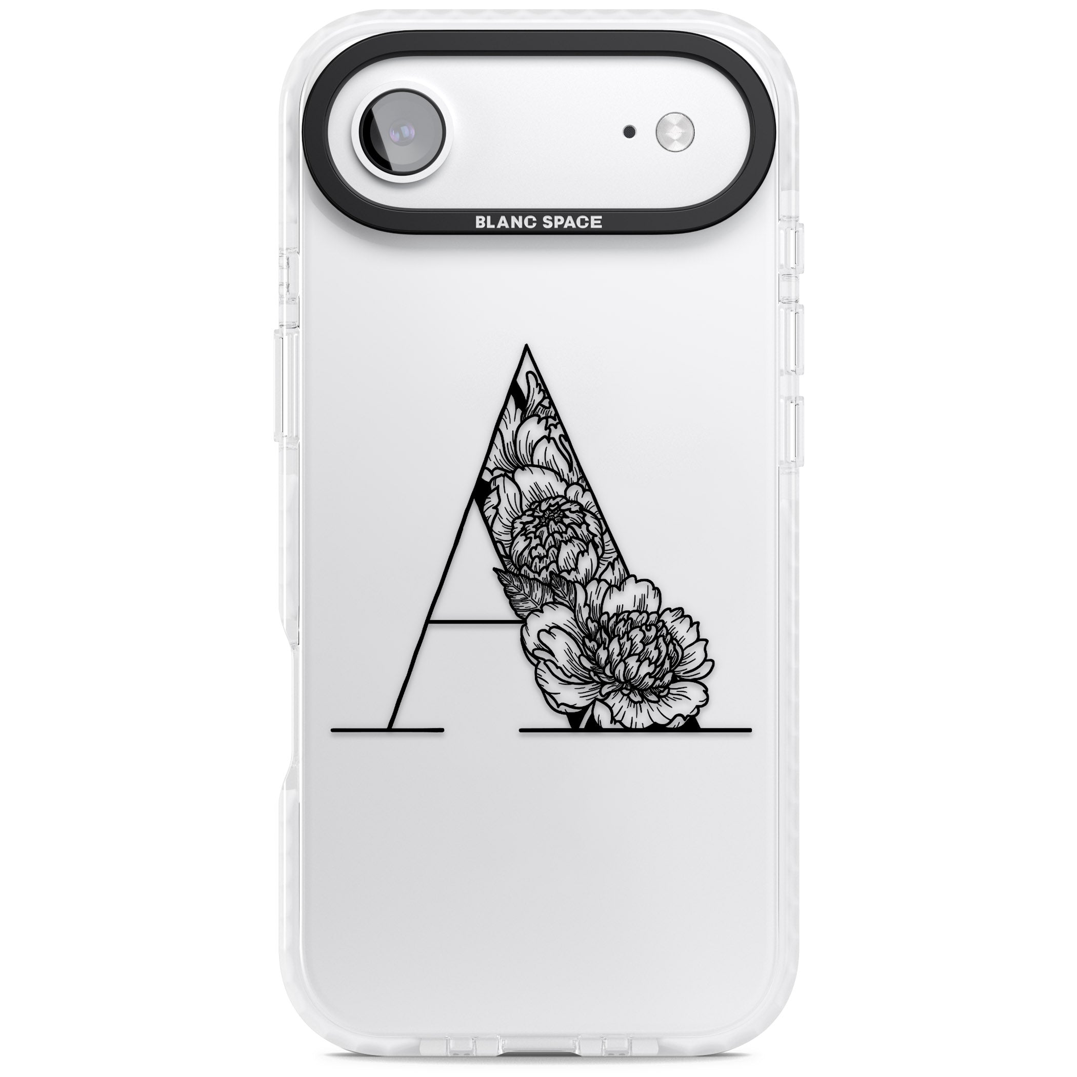 Personalised Floral Monogram iPhone 17 Air Impact Clear Phone Case