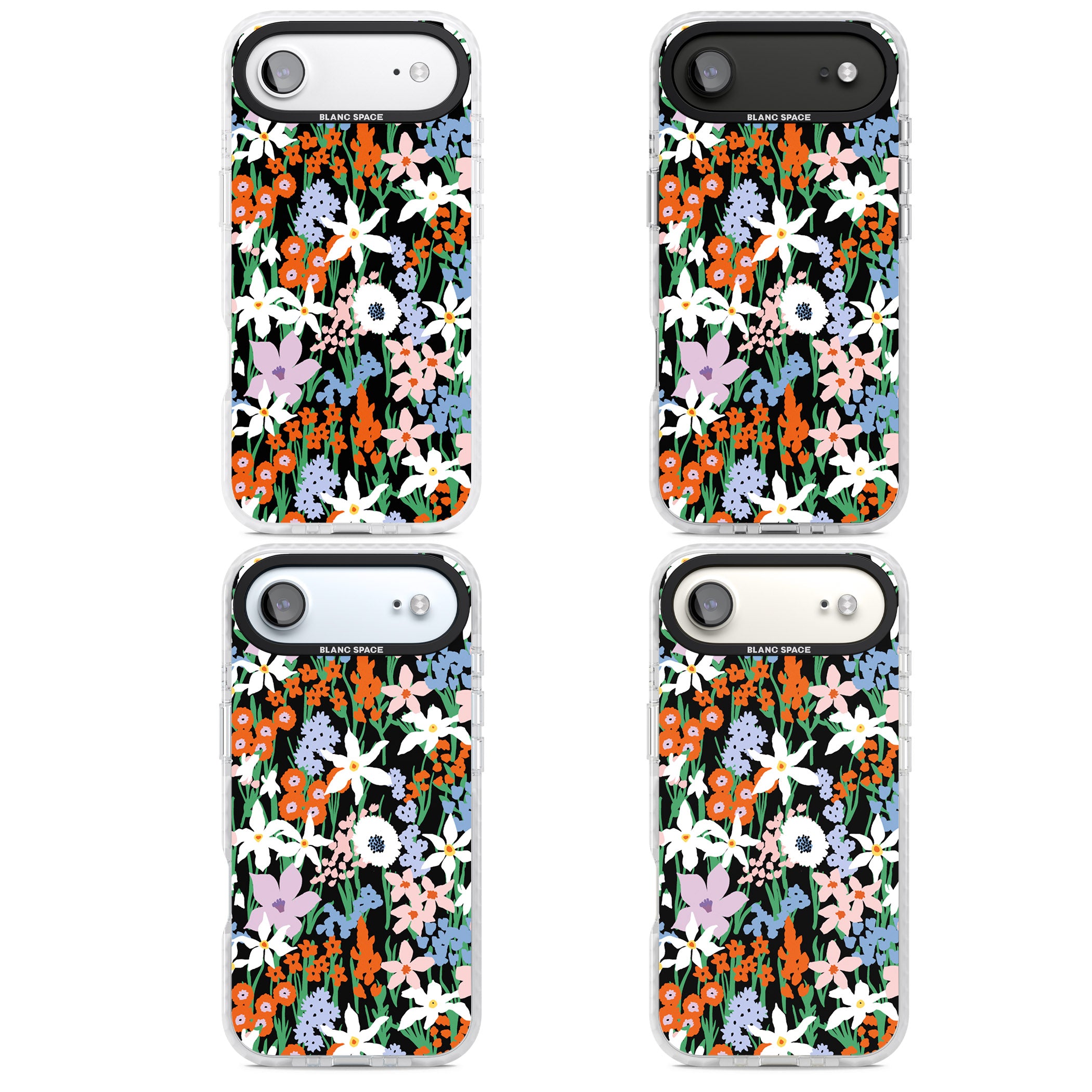 Floral Bloom Meadow Solid iPhone 17 Air Impact Clear Phone Case APT Impact Protection