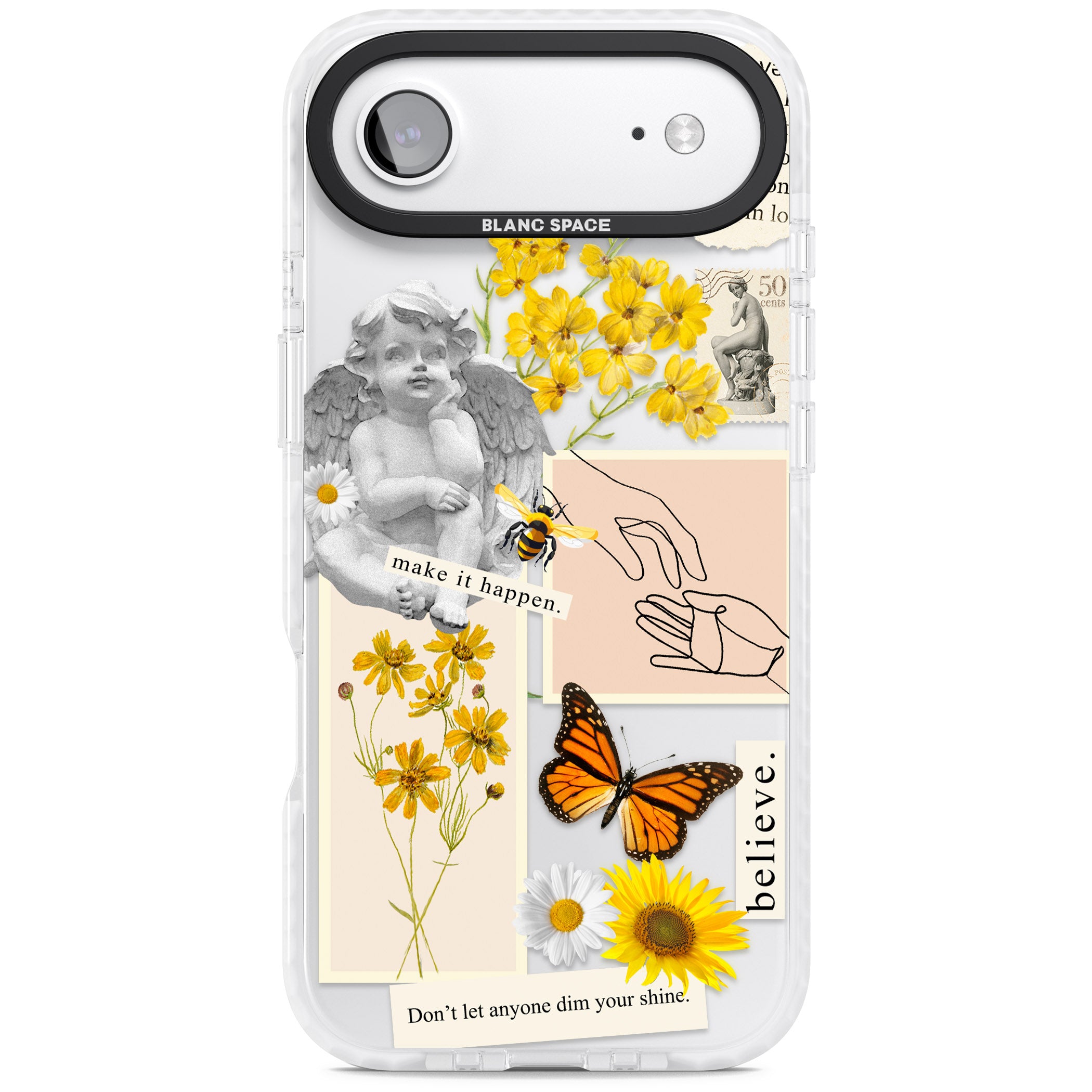 Vintage Wildflower Collage iPhone 17 Air Impact Clear Phone Case