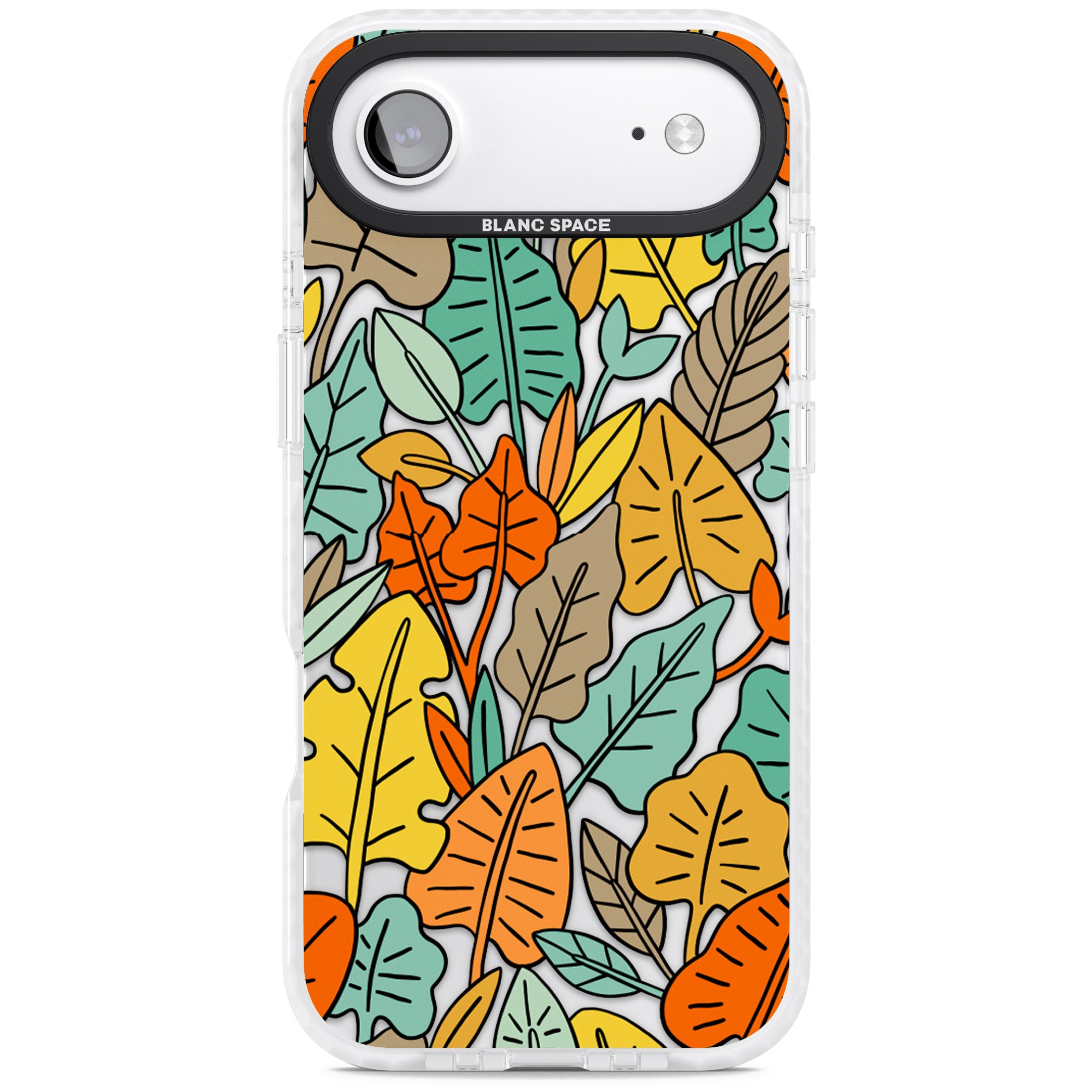 Pastel Toned Autumn Leaves iPhone 17 Air Impact Clear Phone Case