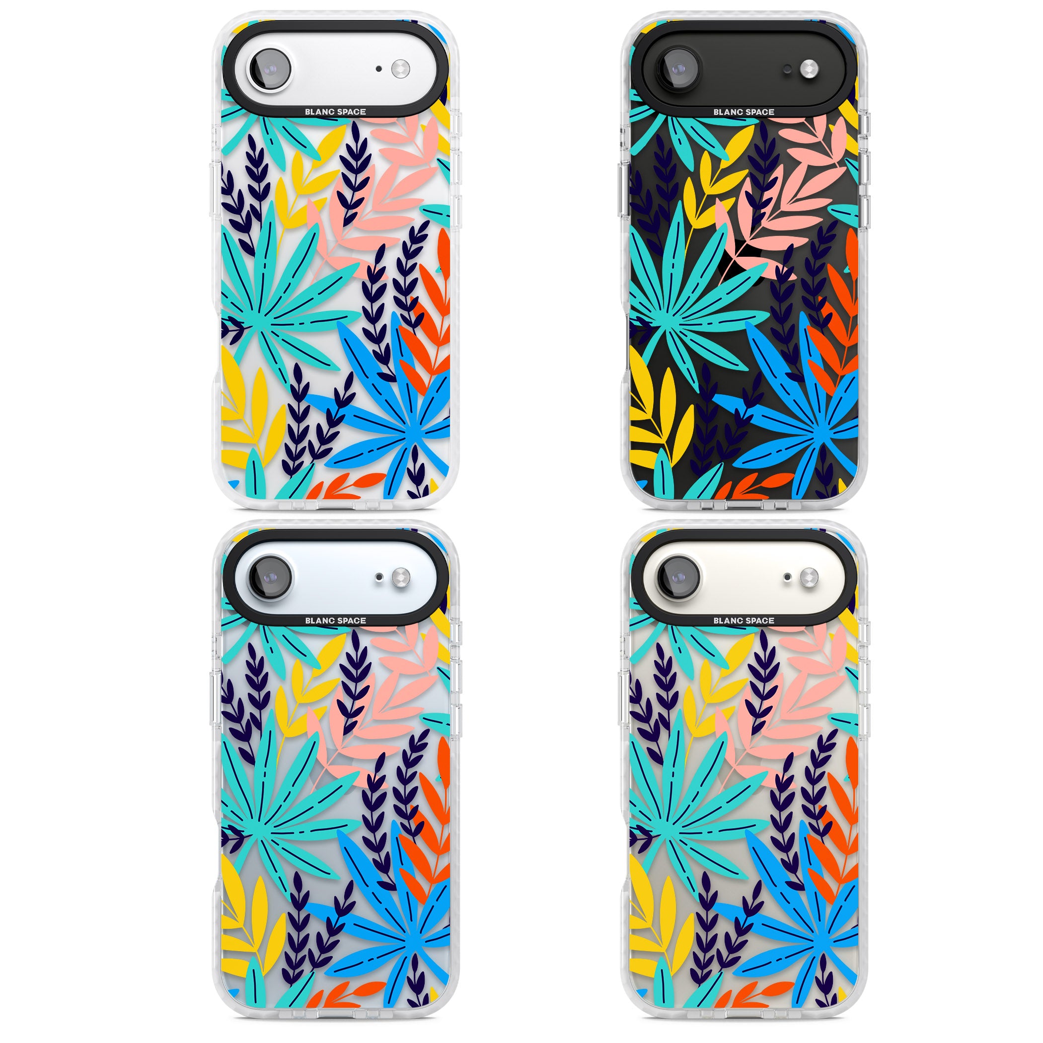 Tropical Palm Leaves iPhone 17 Air Impact Clear Phone Case APT Impact Protection