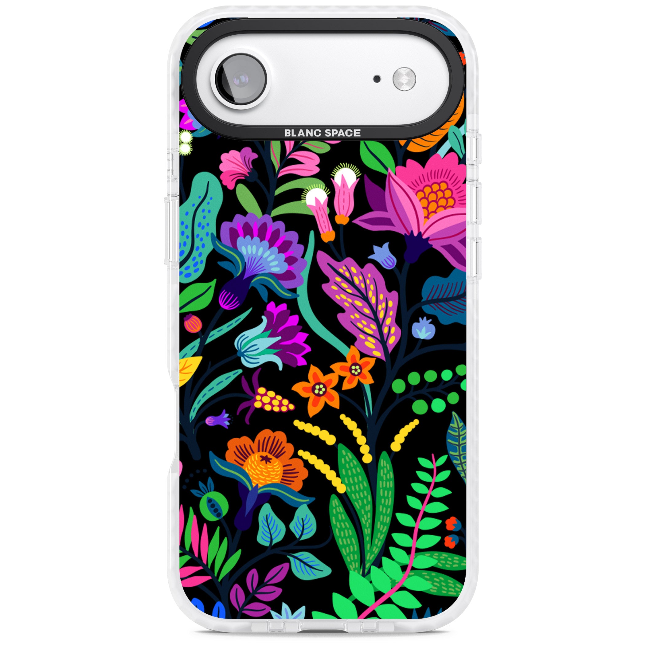 Floral Vibe (Black) iPhone 17 Air Impact Clear Phone Case