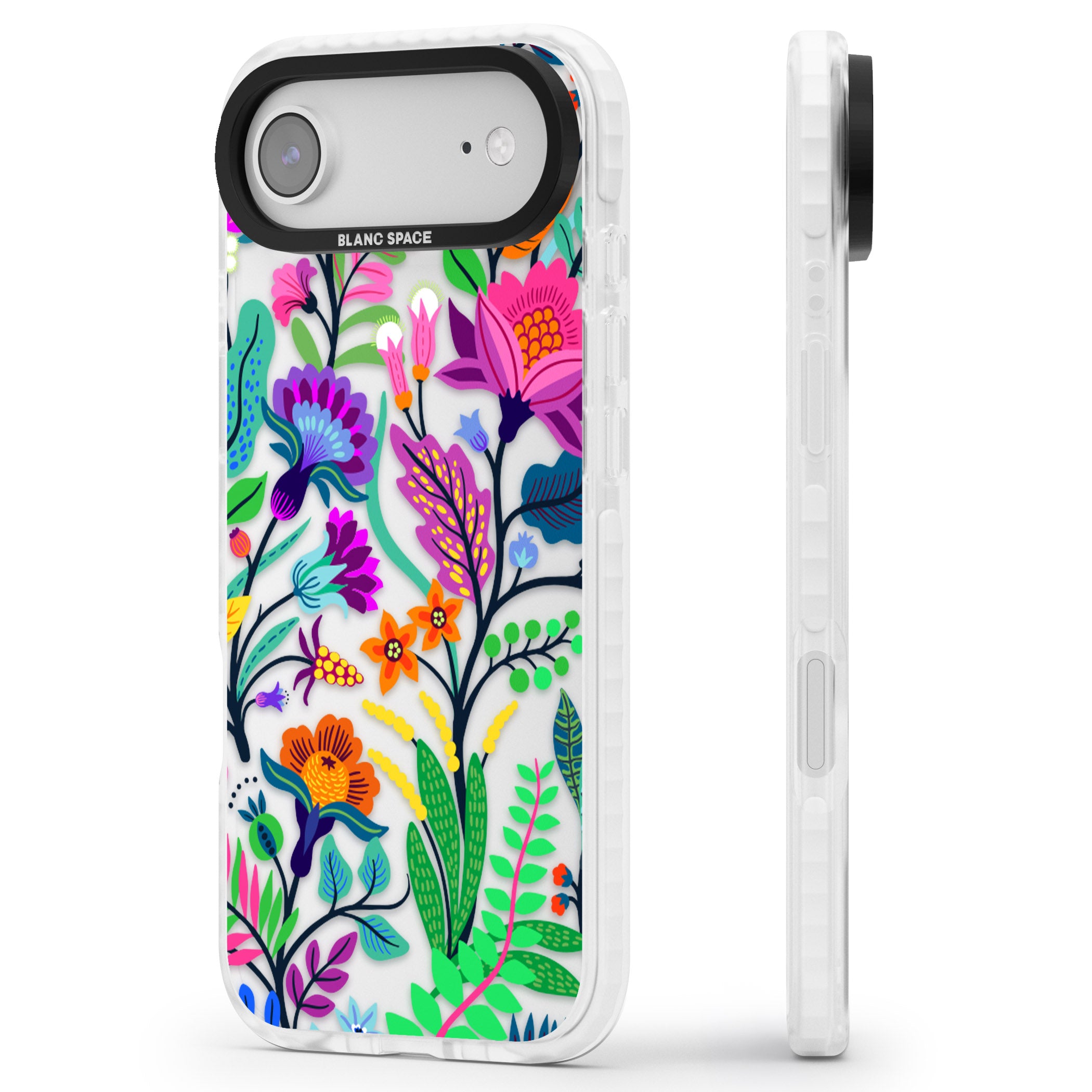 Floral Vibe iPhone 17 Air Impact Clear Phone Case Side Profile