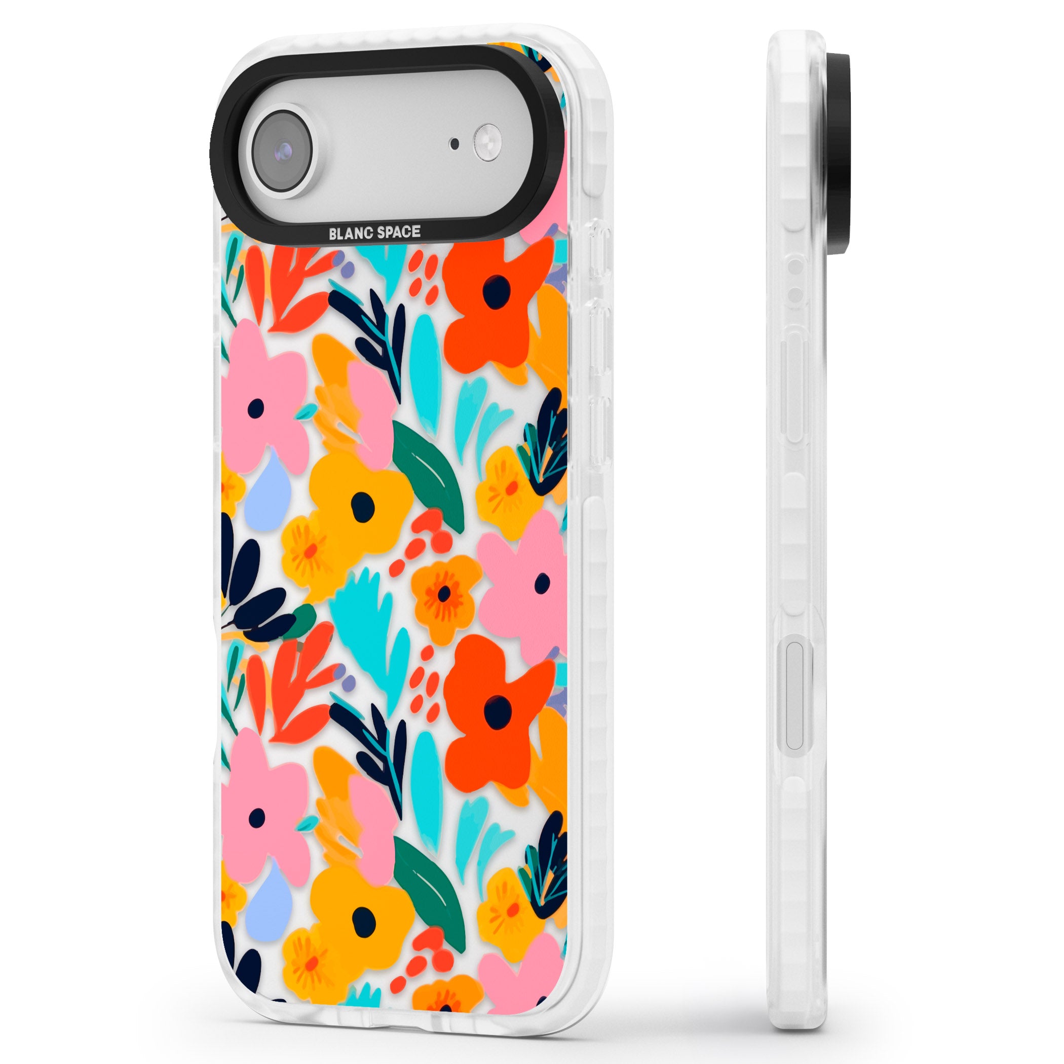 Floral Fiesta iPhone 17 Air Impact Clear Phone Case Side Profile