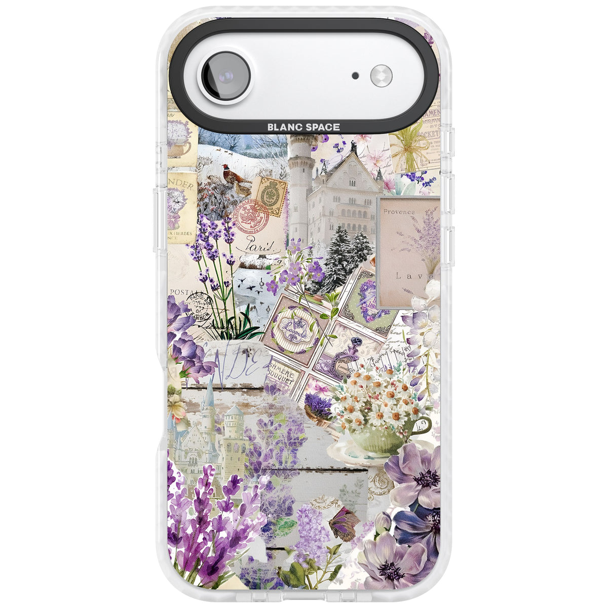 Soft Lavender Collage iPhone Air Impact Clear Phone Case front