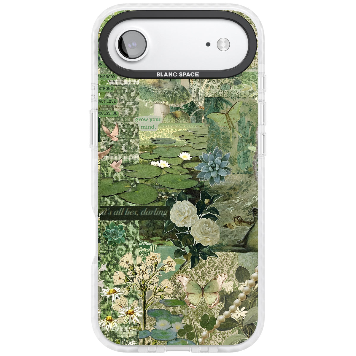 Sage Collage iPhone Air Impact Clear Phone Case front