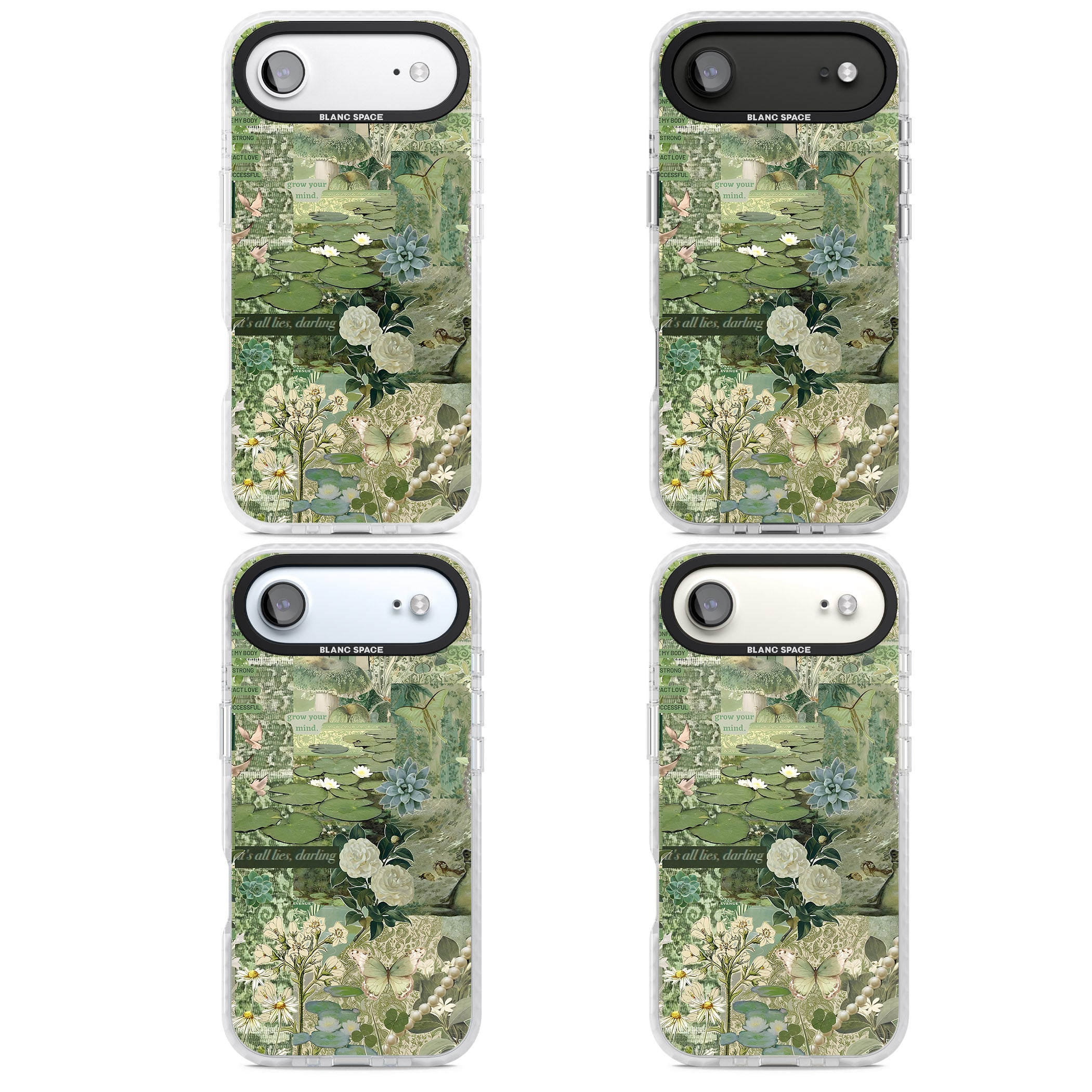 Sage Collage iPhone 17 Air Impact Clear Phone Case APT Impact Protection