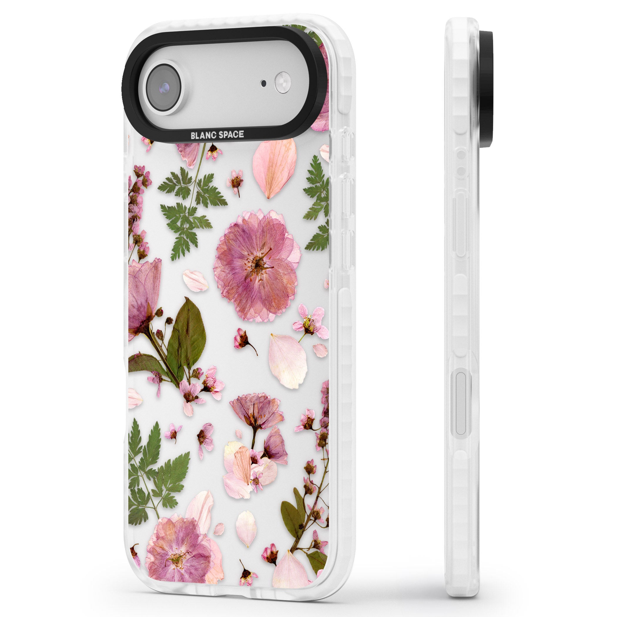 Blossom Bouquet iPhone 17 Air Impact Clear Phone Case Side Profile