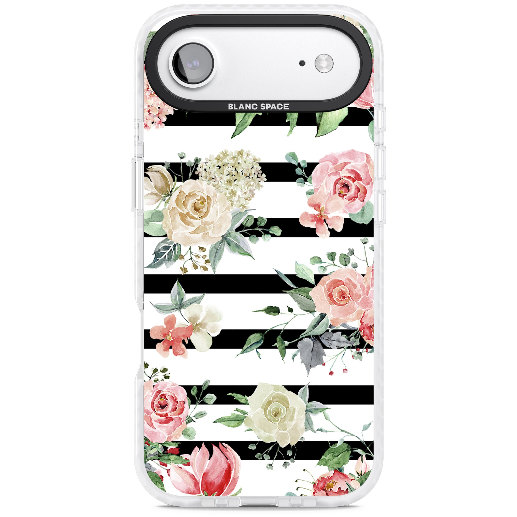 Floral Stripes iPhone 17 Air Impact Clear Phone Case