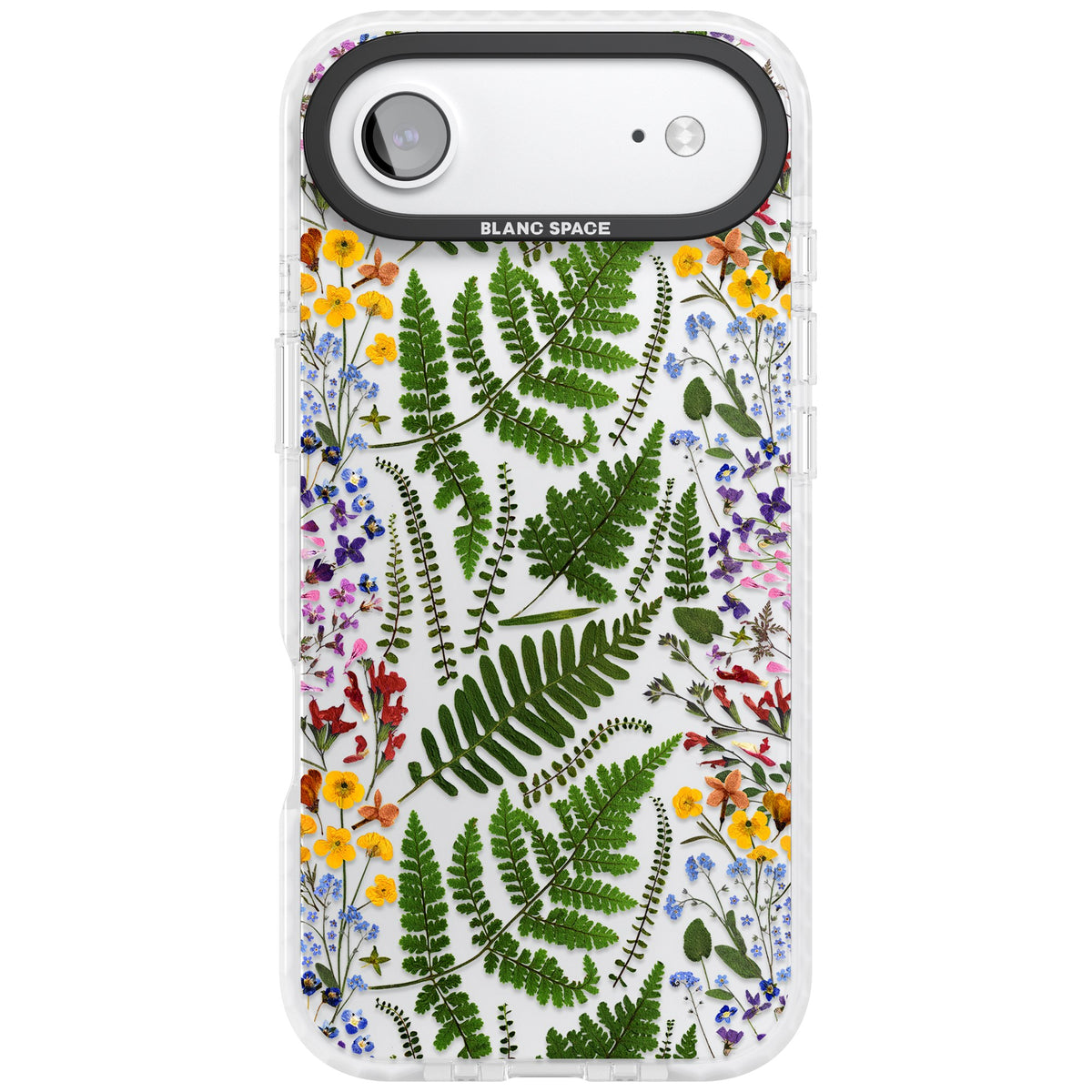Botanical Fern & Floral iPhone Air Impact Clear Phone Case front
