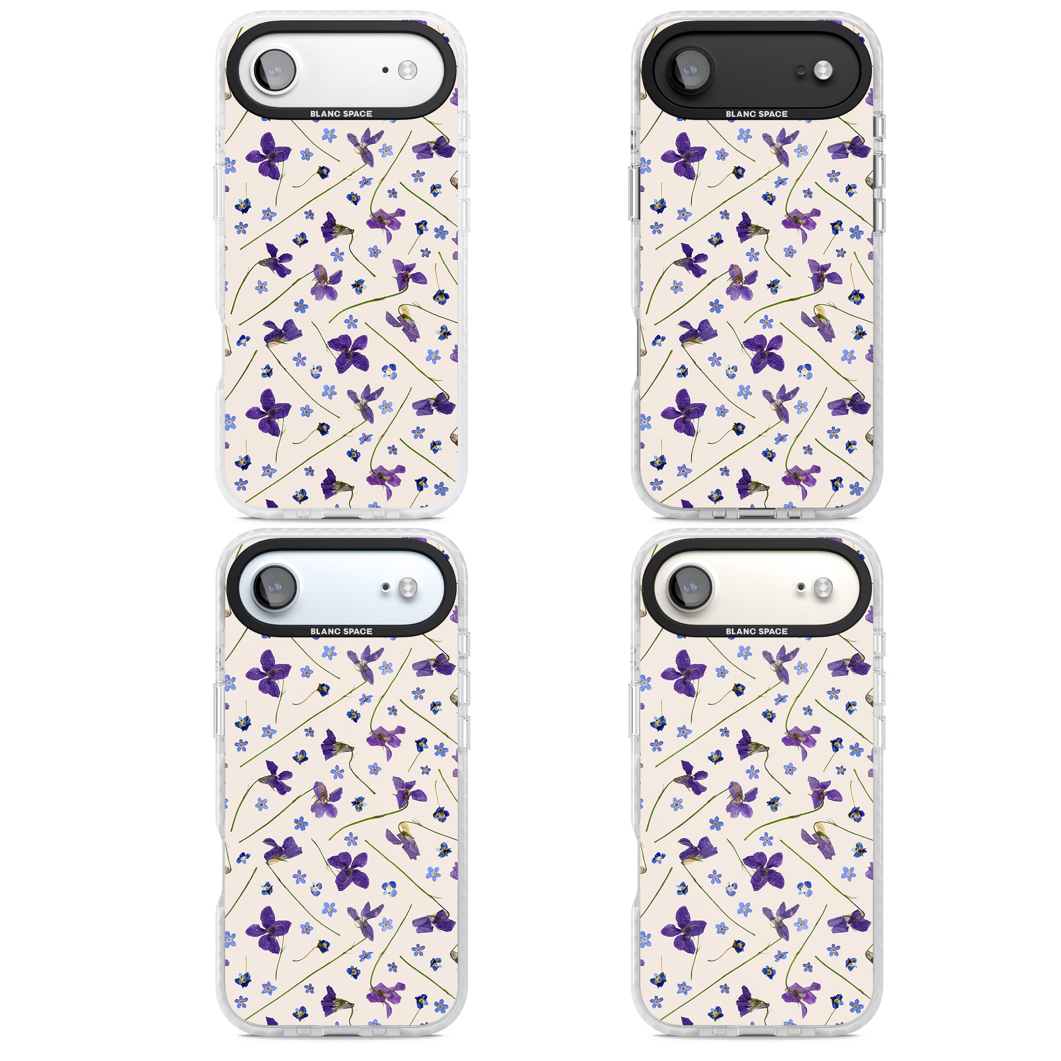 Violet Floral Dream Cream iPhone 17 Air Impact Clear Phone Case APT Impact Protection