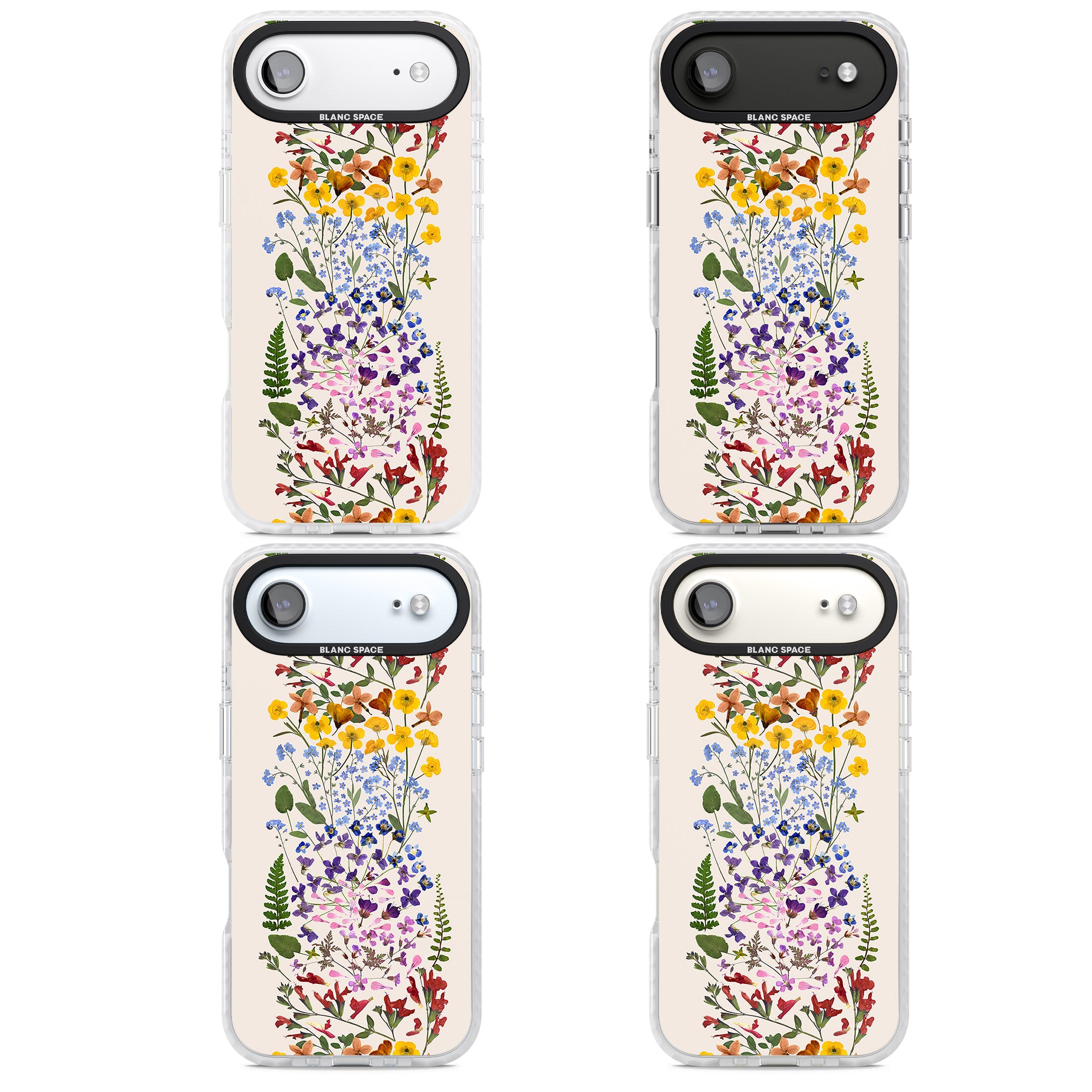 Cream Wildflower iPhone 17 Air Impact Clear Phone Case APT Impact Protection
