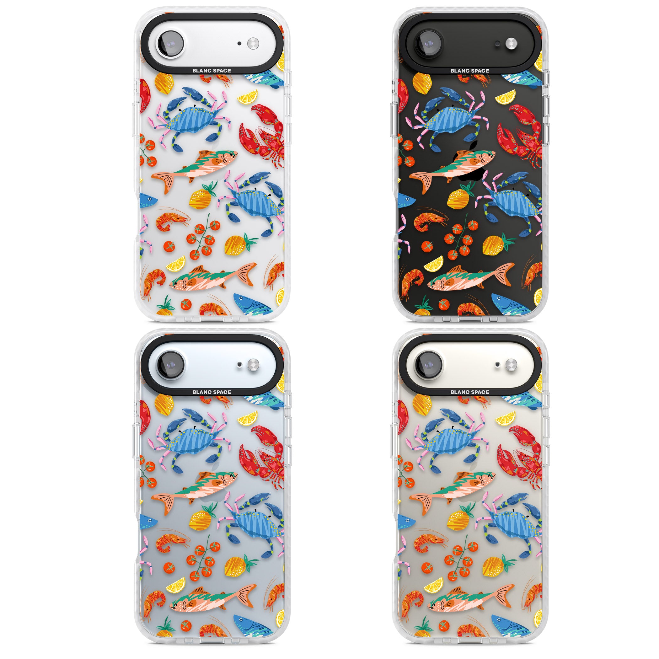 Vibrant Sealife iPhone 17 Air Impact Clear Phone Case APT Impact Protection