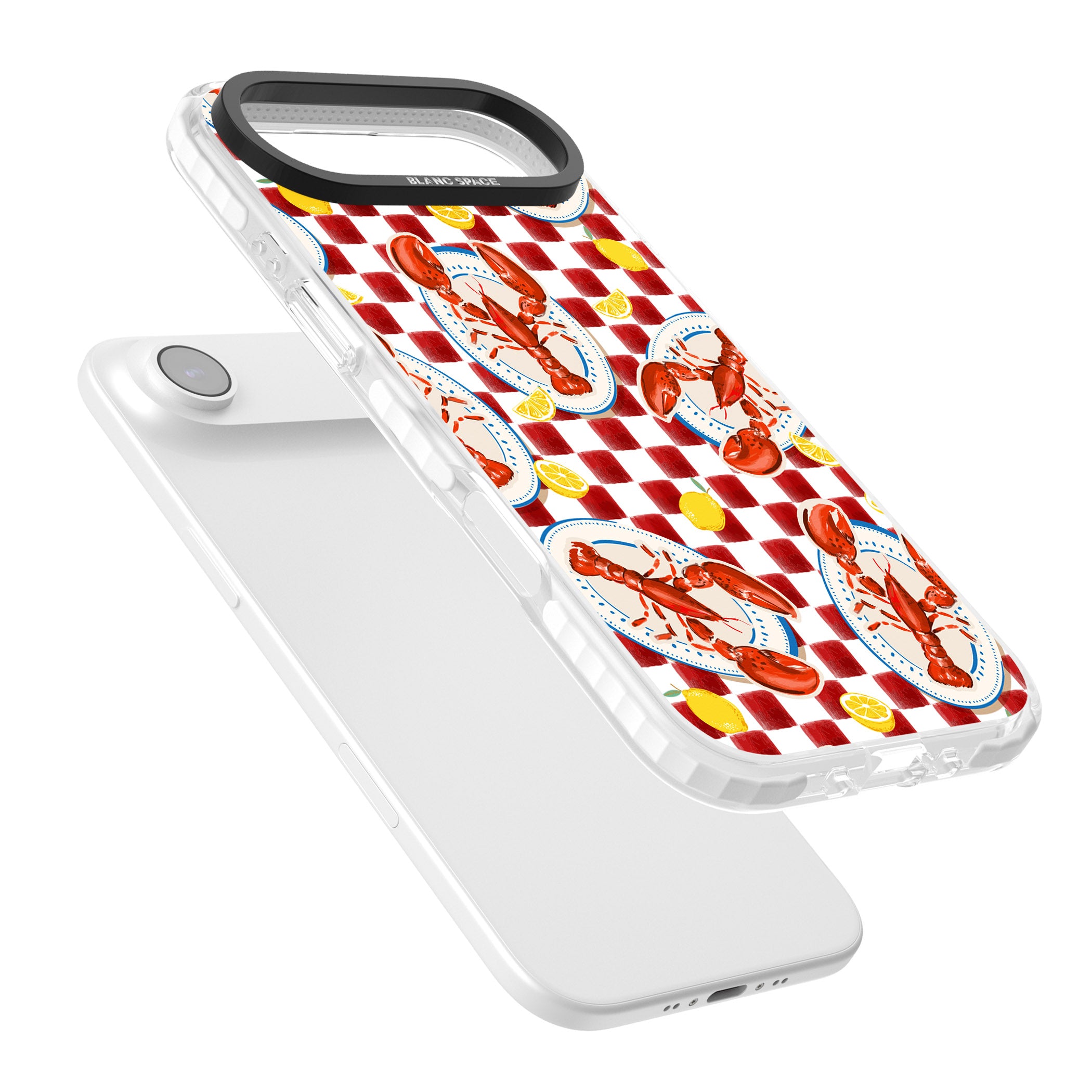 Red Lobster Checkered iPhone 17 Air Impact Clear Phone Case Colours