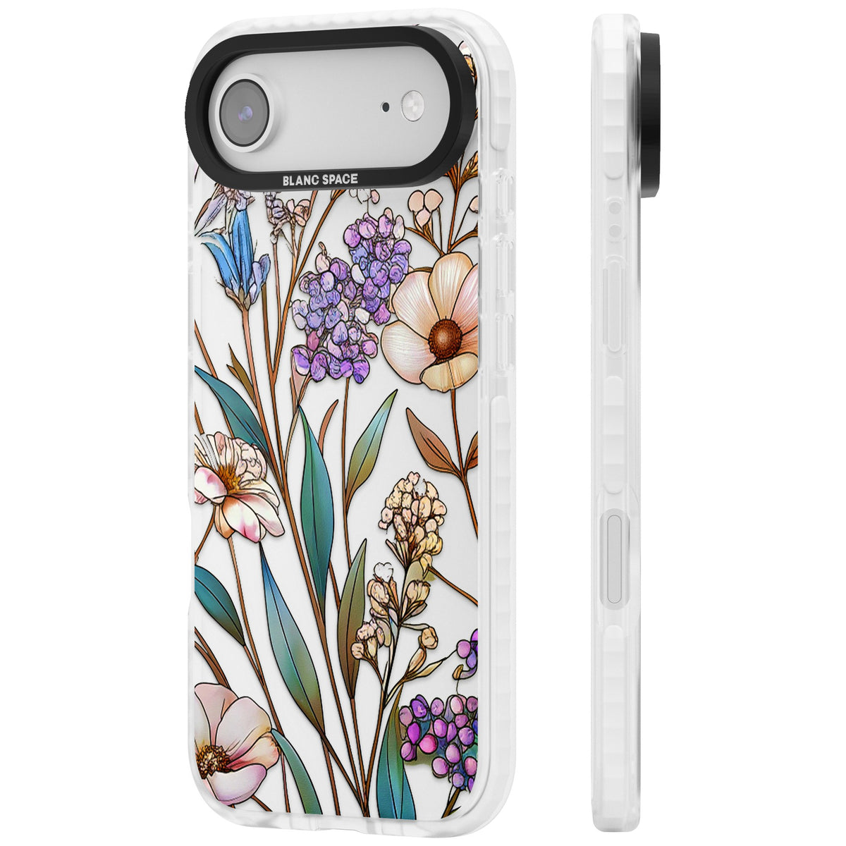 Glass Wildflower Mix iPhone Air Impact Clear Phone Case side