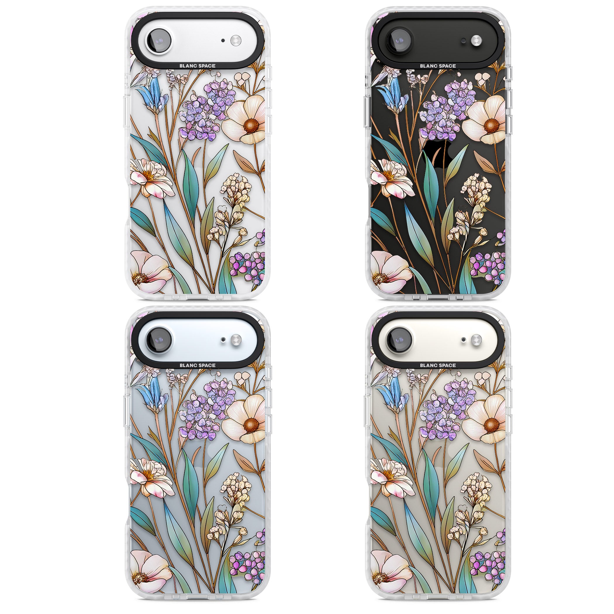 Glass Wildflower Mix iPhone 17 Air Impact Clear Phone Case APT Impact Protection