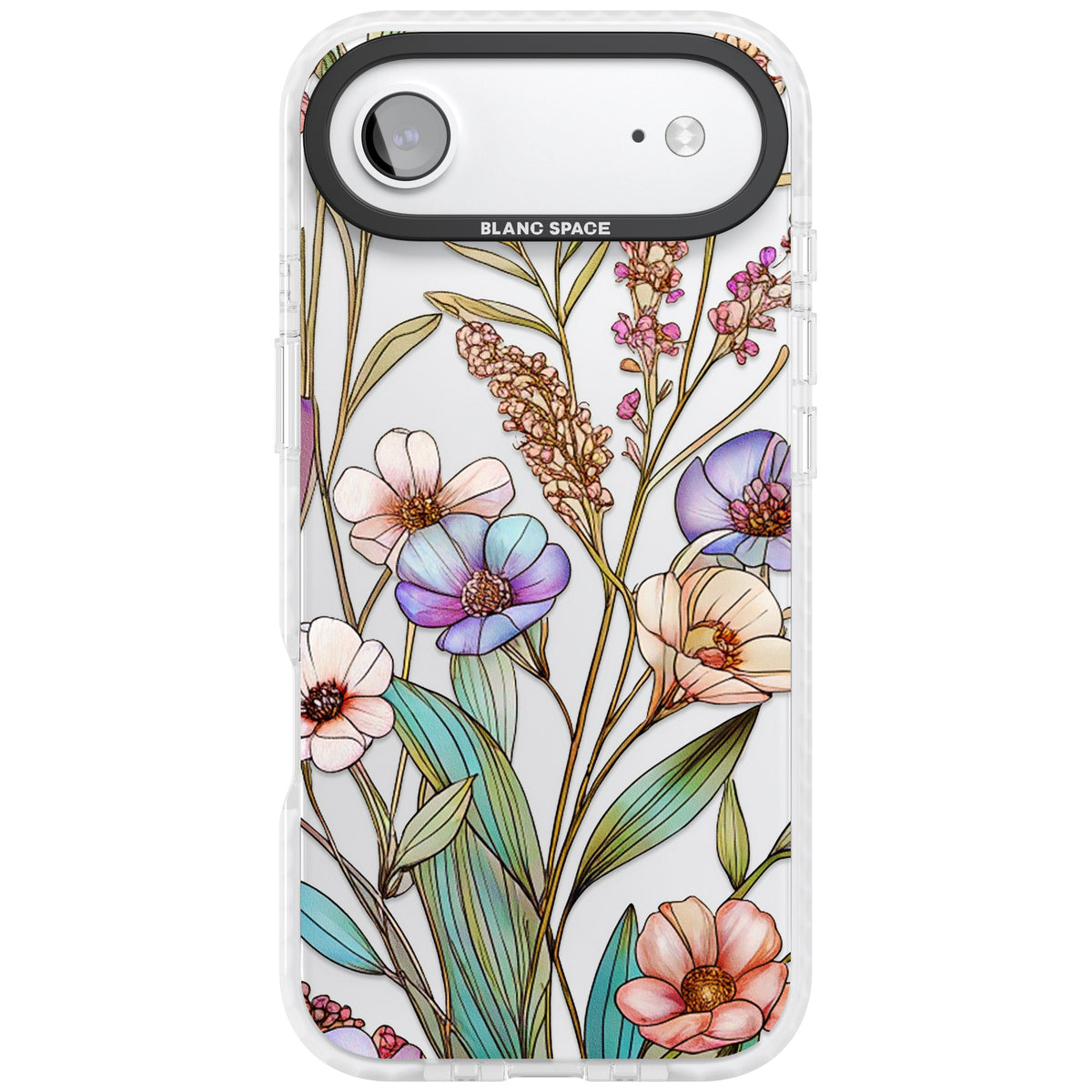 Glass Summer Flowers iPhone Air Impact Clear Phone Case front