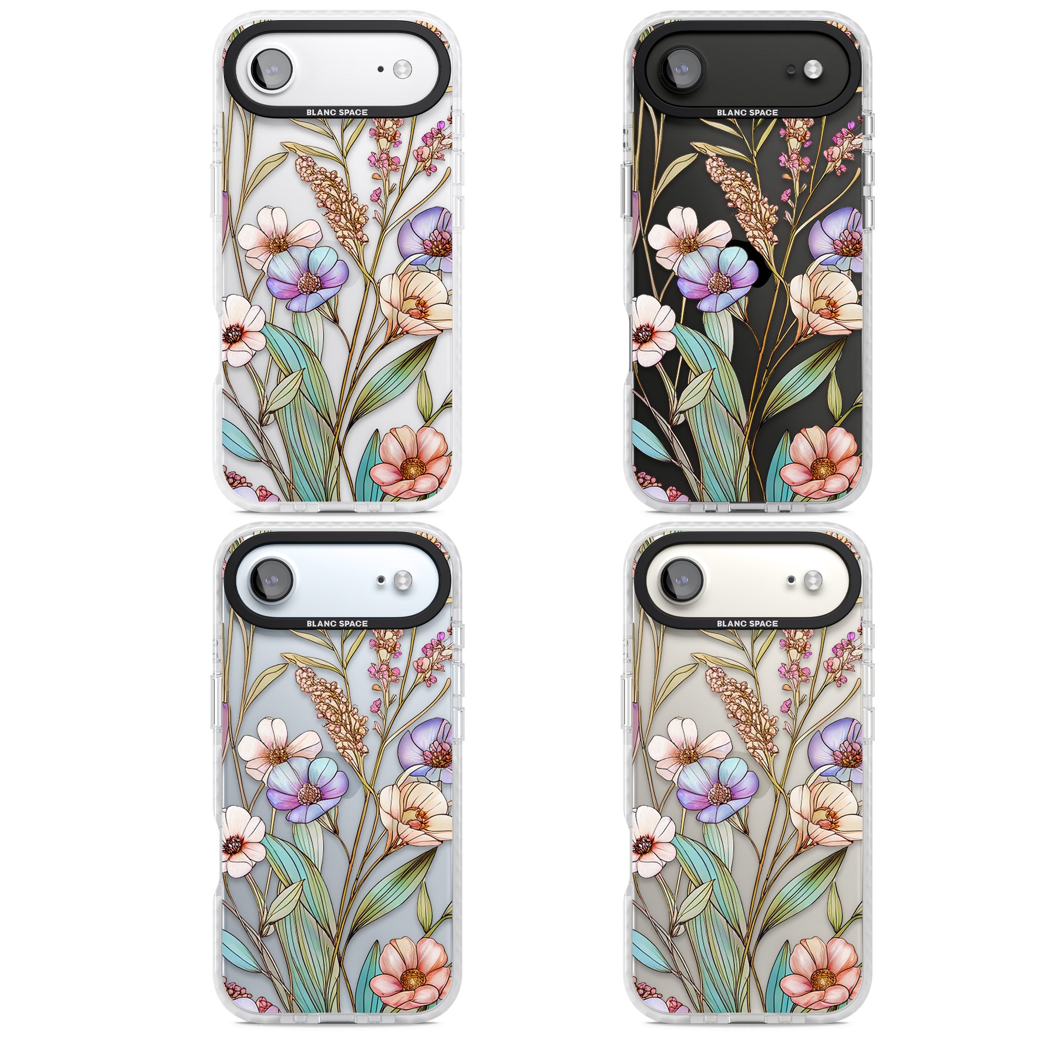 Glass Summer Flowers iPhone 17 Air Impact Clear Phone Case APT Impact Protection