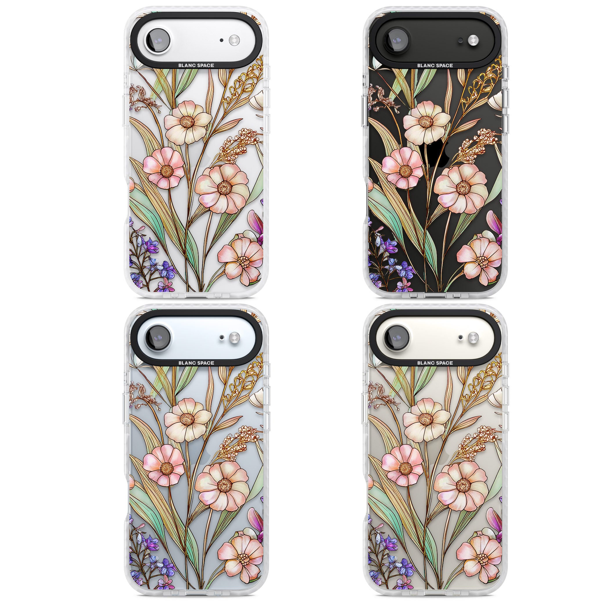 Glass Spring Flowers iPhone 17 Air Impact Clear Phone Case APT Impact Protection
