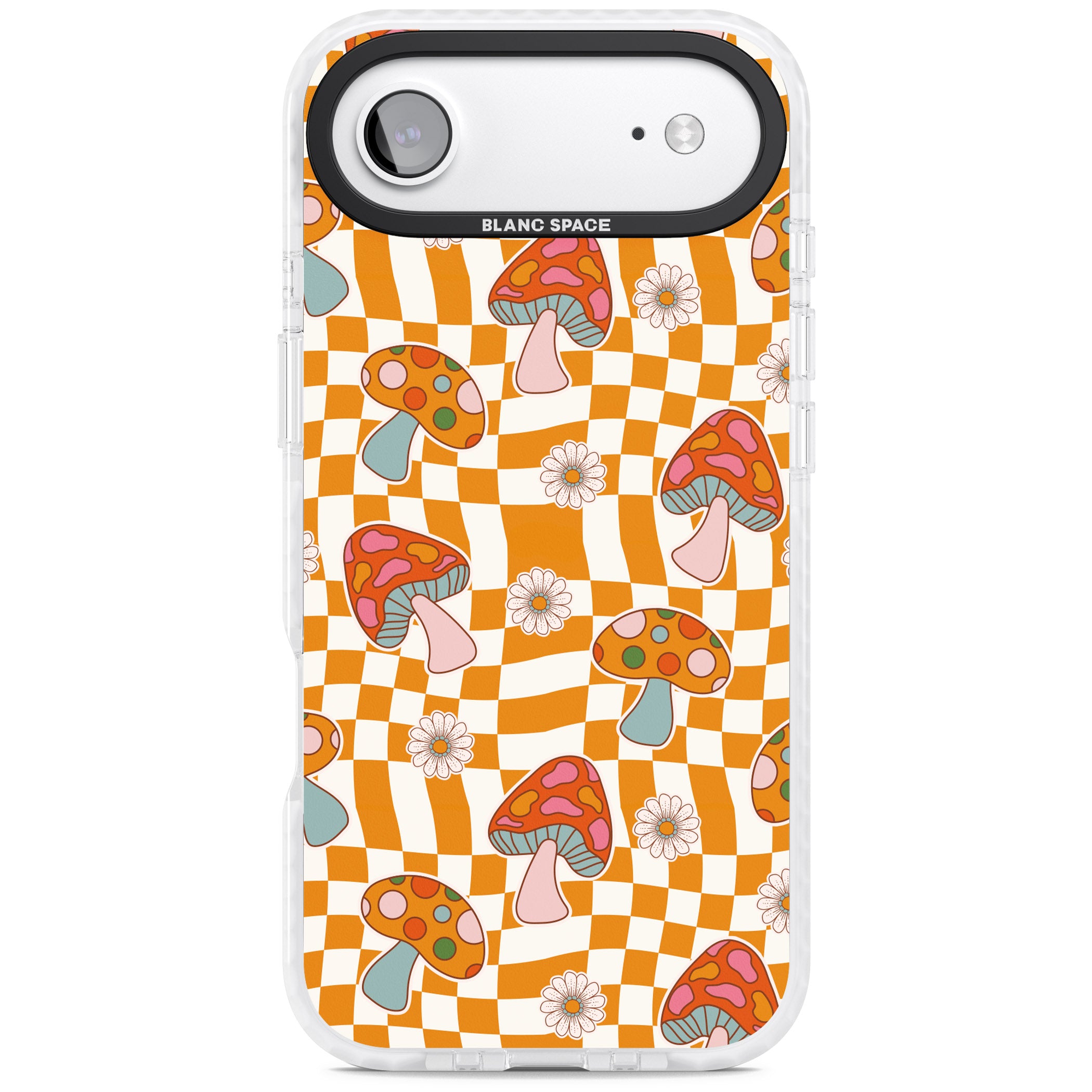 Wavy Checked Shrooms iPhone 17 Air Impact Clear Phone Case