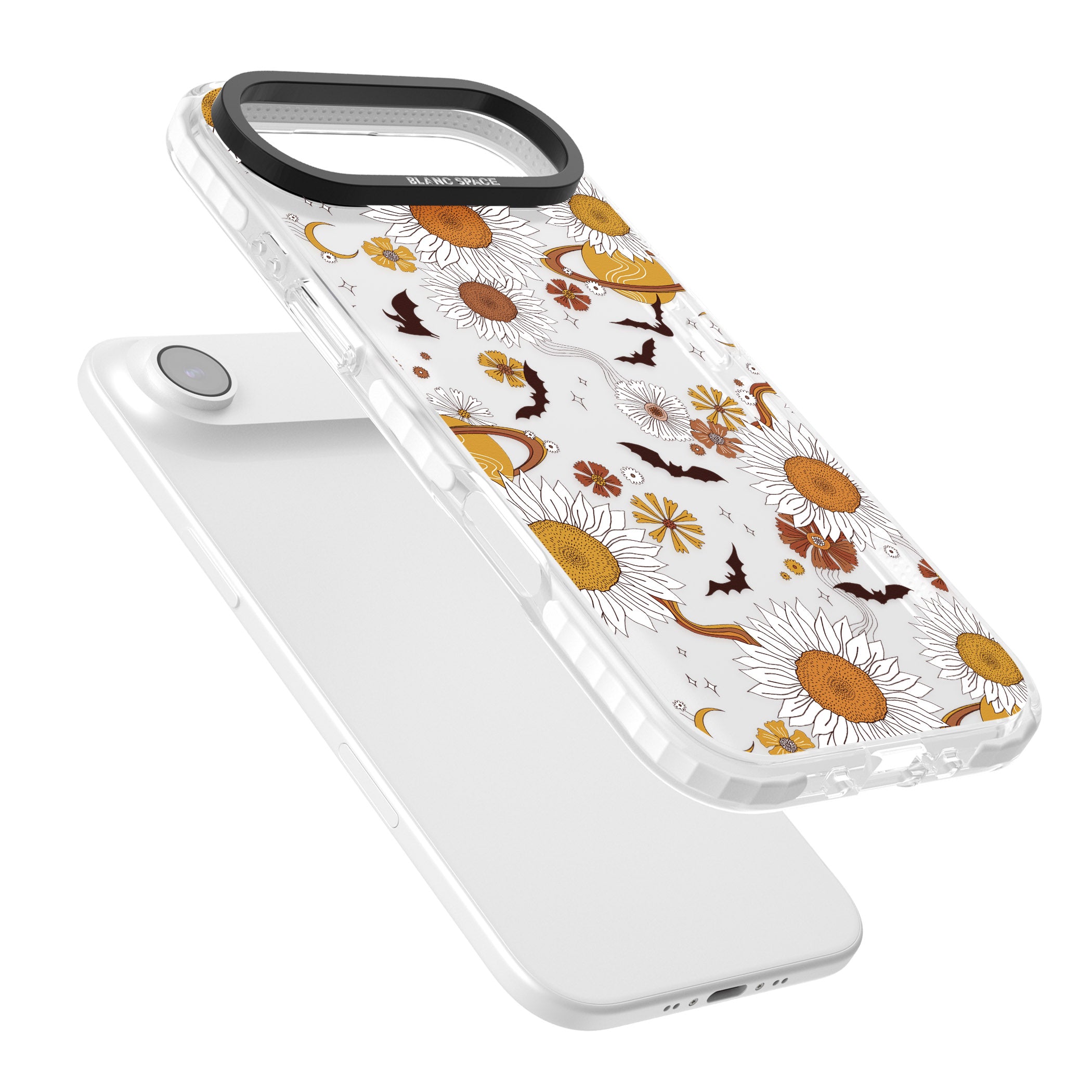 Halloween Bats And Planets iPhone 17 Air Impact Clear Phone Case Colours