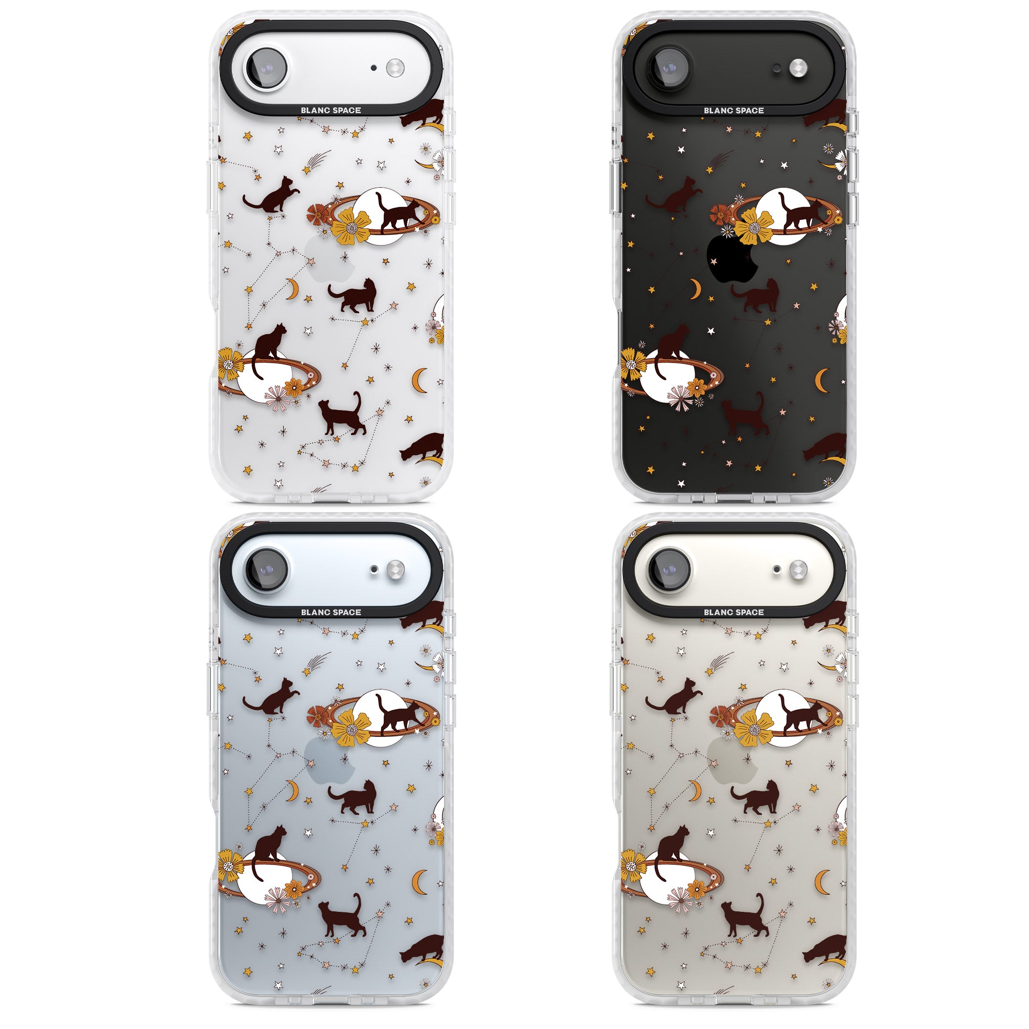 Halloween Cats And Astrology iPhone 17 Air Impact Clear Phone Case APT Impact Protection