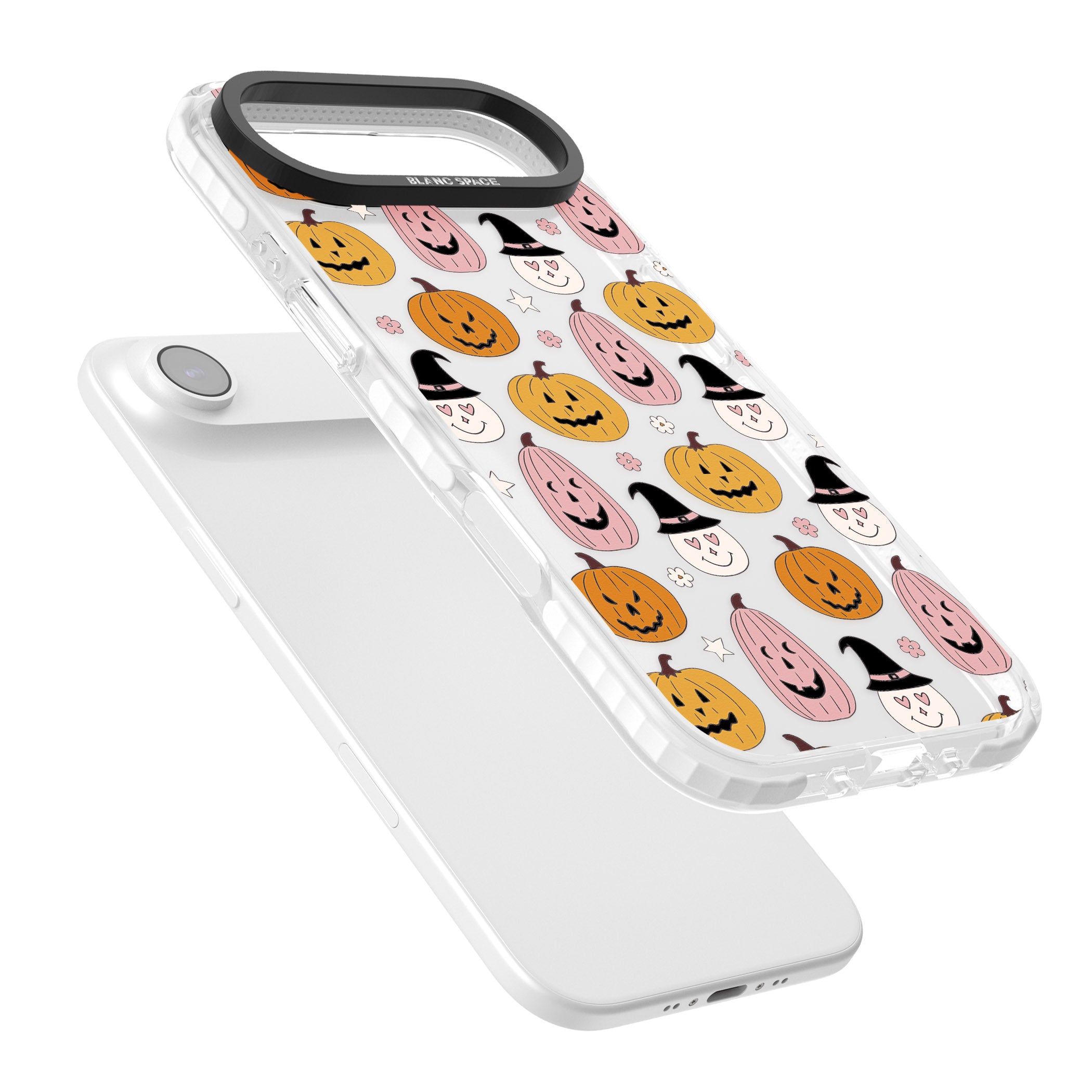 Witches And Pumpkins Pattern iPhone 17 Air Impact Clear Phone Case Colours