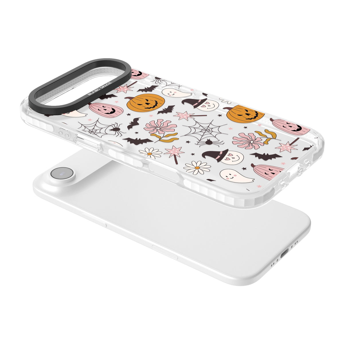 Spooky Mix iPhone Air Impact Clear Phone Case angled