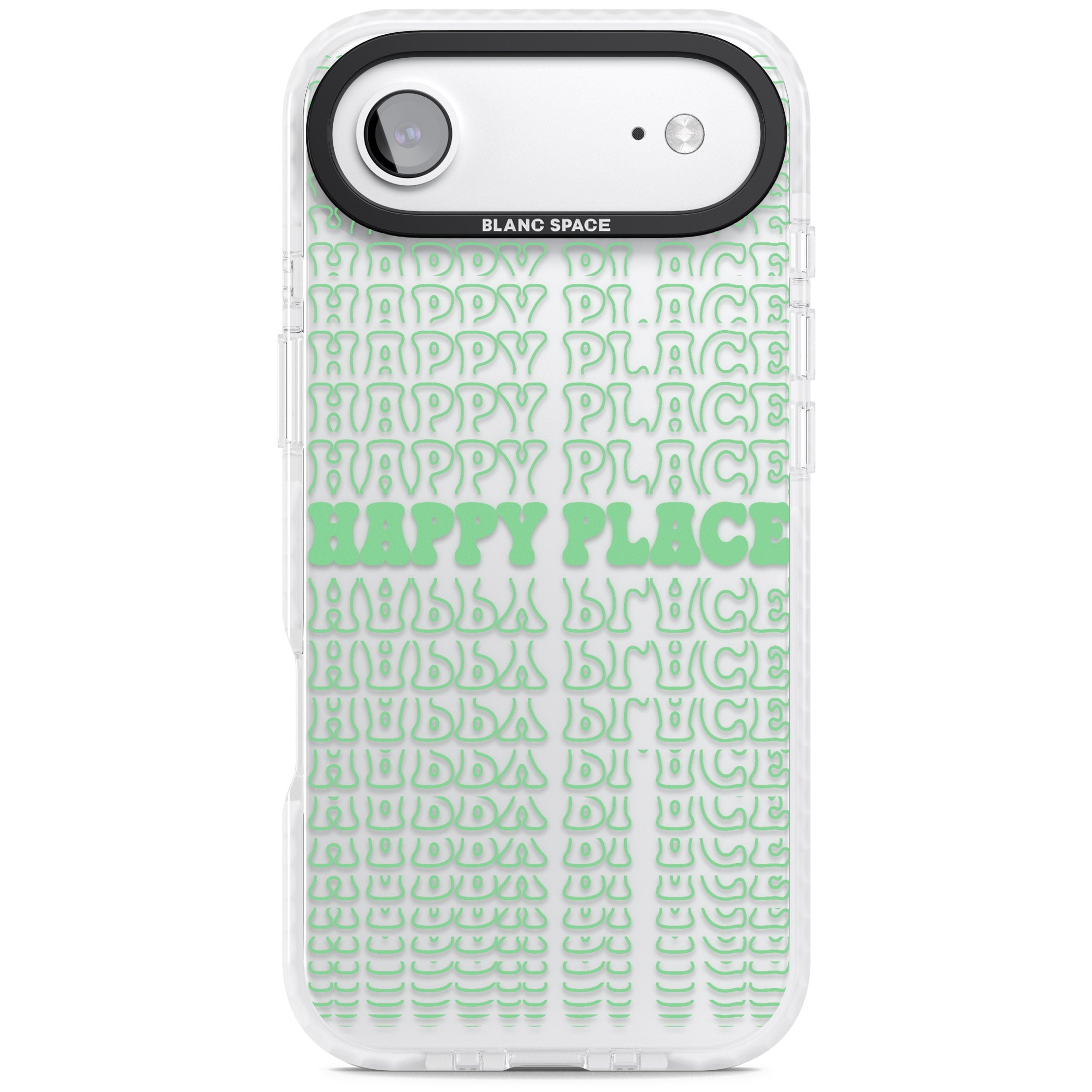 Happy Place (Green) iPhone 17 Air Impact Clear Phone Case