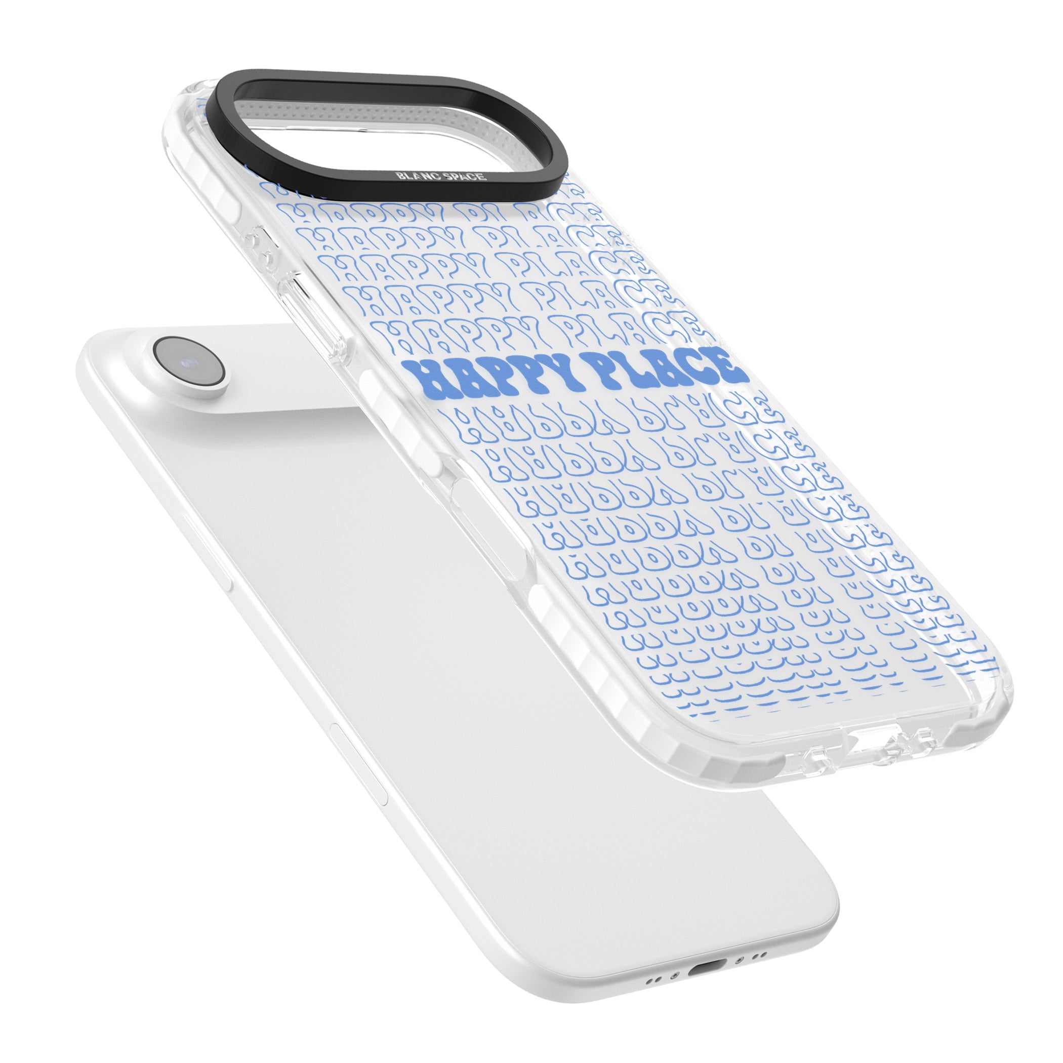 Happy Place (Blue) iPhone 17 Air Impact Clear Phone Case Colours