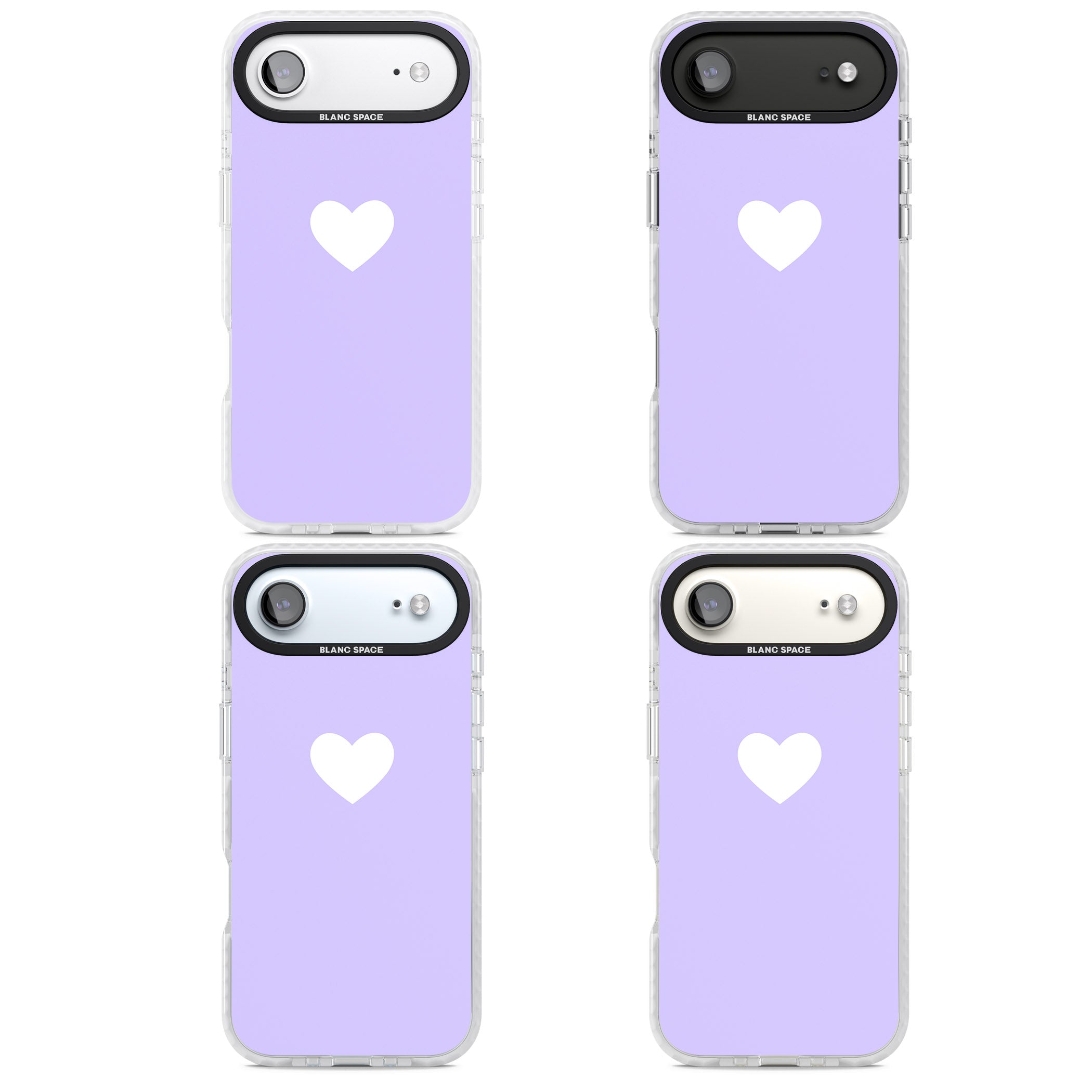 Pale Purple Heart iPhone 17 Air Impact Clear Phone Case APT Impact Protection