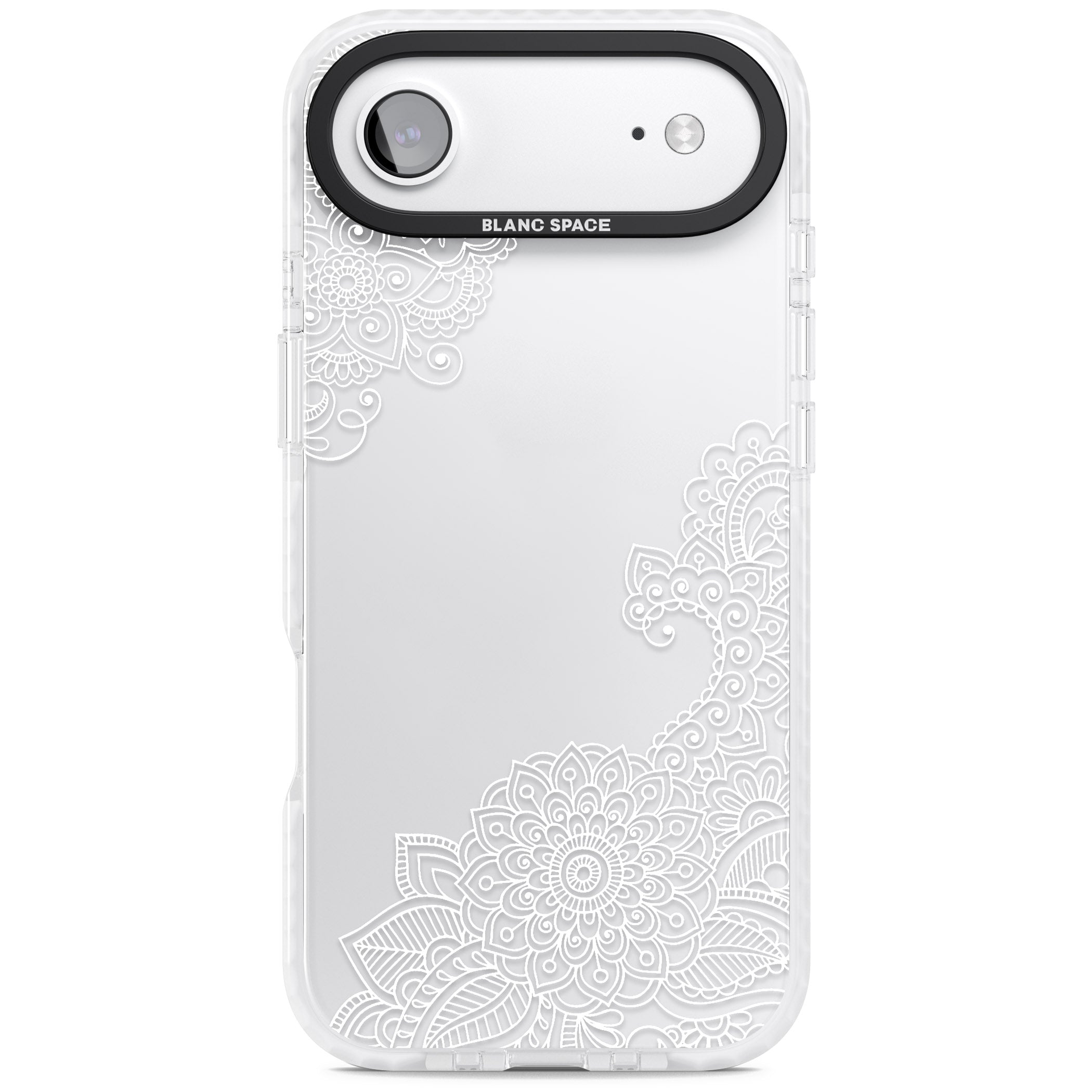 White Henna Botanicals iPhone 17 Air Impact Clear Phone Case