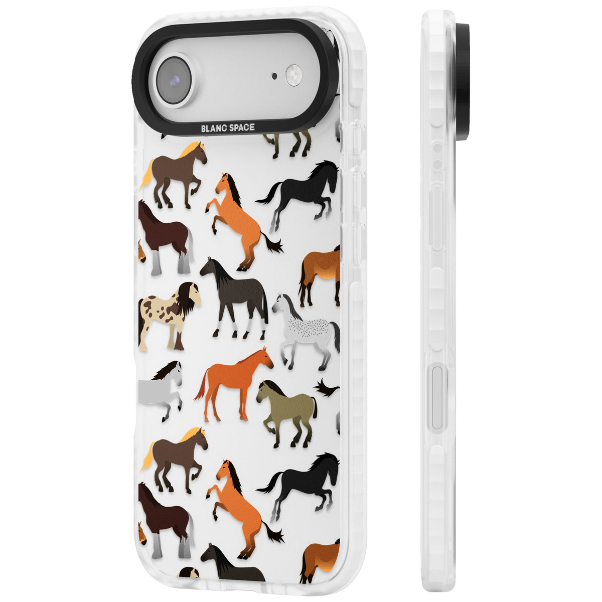Horse Pattern iPhone Air Impact Clear Phone Case side