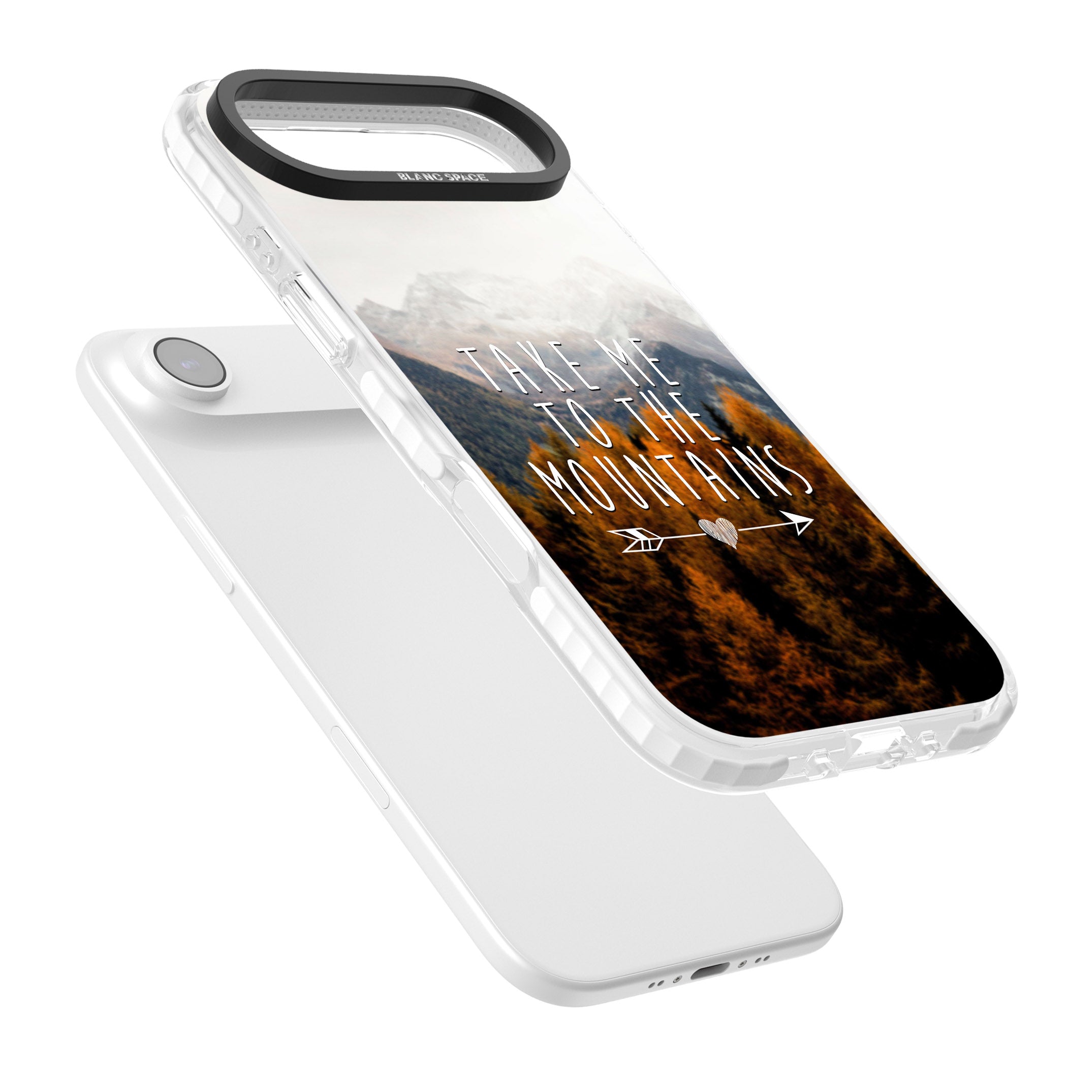 Take Me Mountains Quote iPhone 17 Air Impact Clear Phone Case Colours