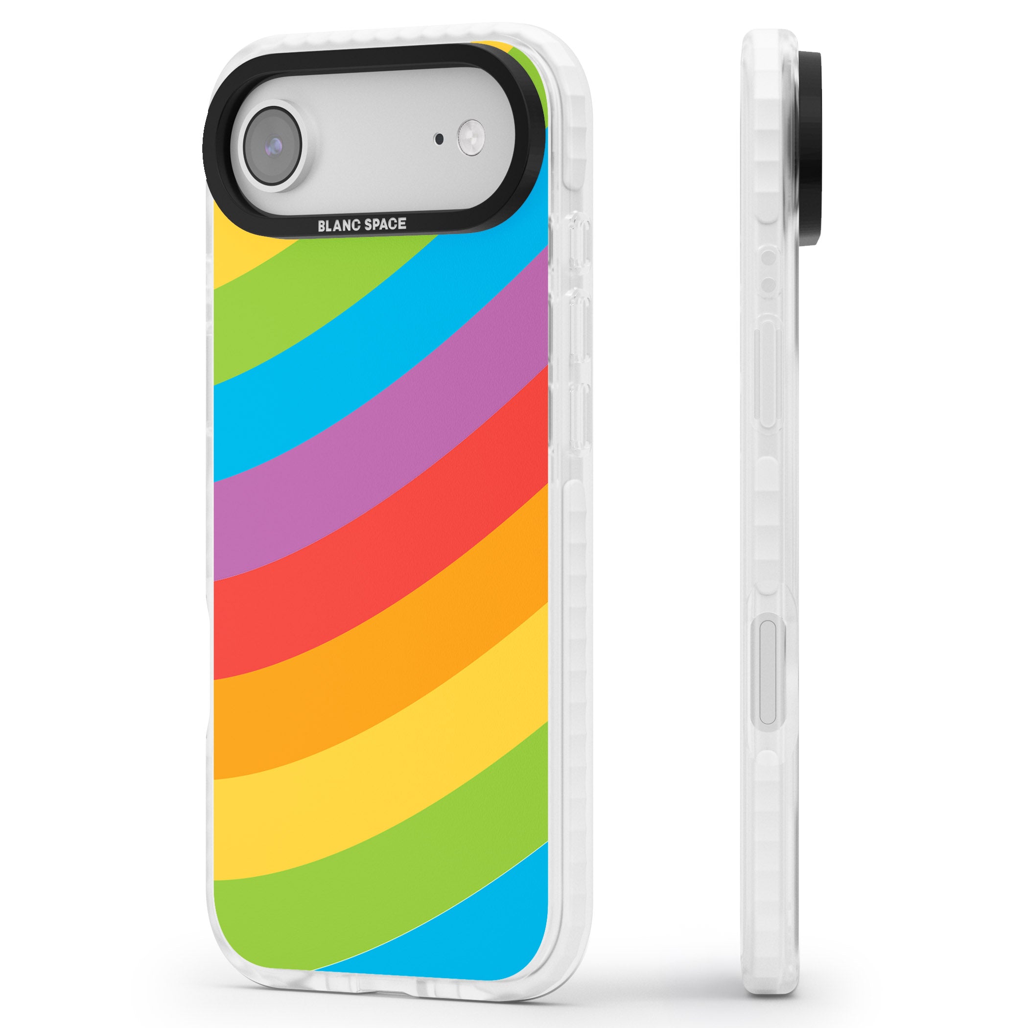 Lucky Rainbow iPhone 17 Air Impact Clear Phone Case Side Profile