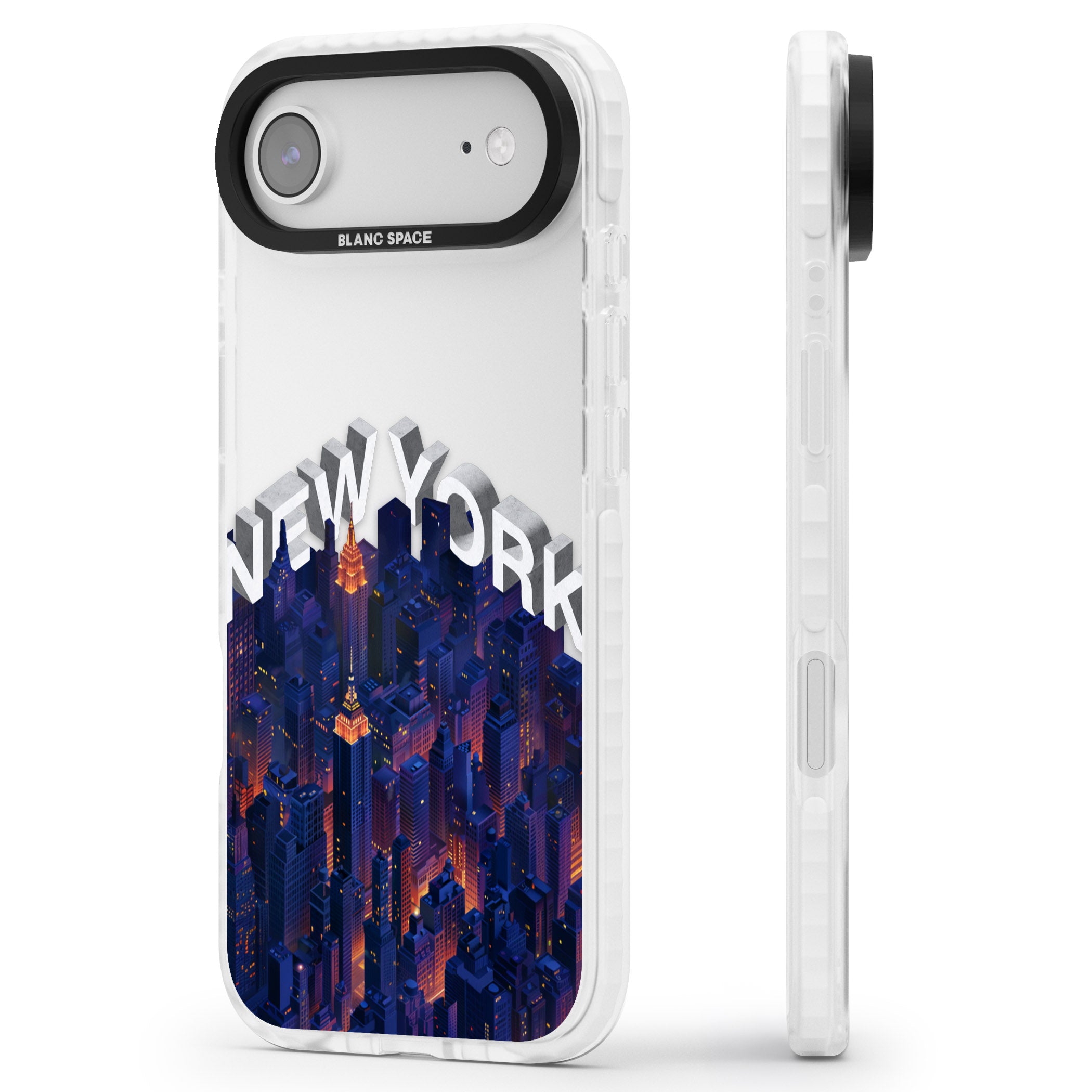 New York City iPhone 17 Air Impact Clear Phone Case Side Profile