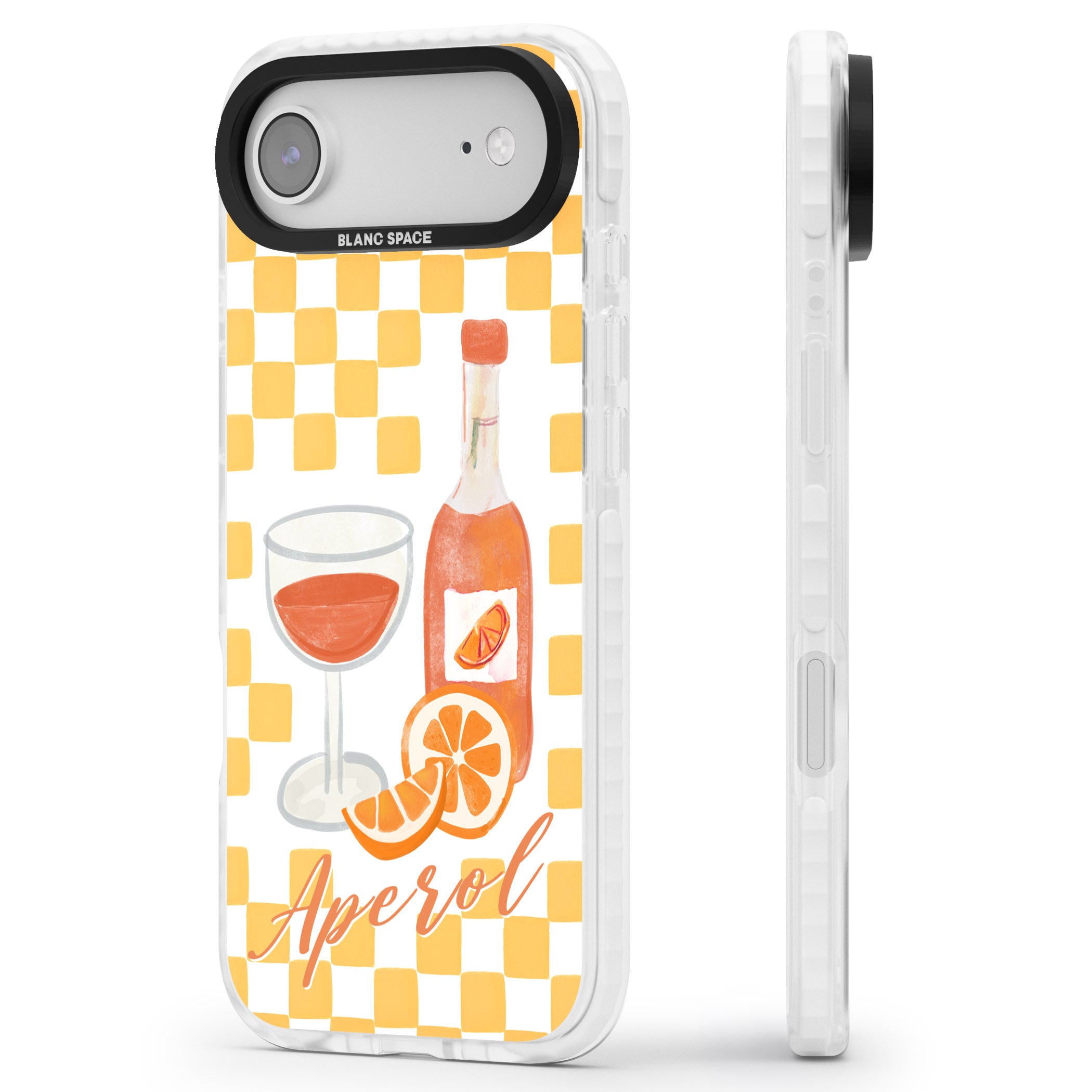Checked Spritz iPhone 17 Air Impact Clear Phone Case Side Profile