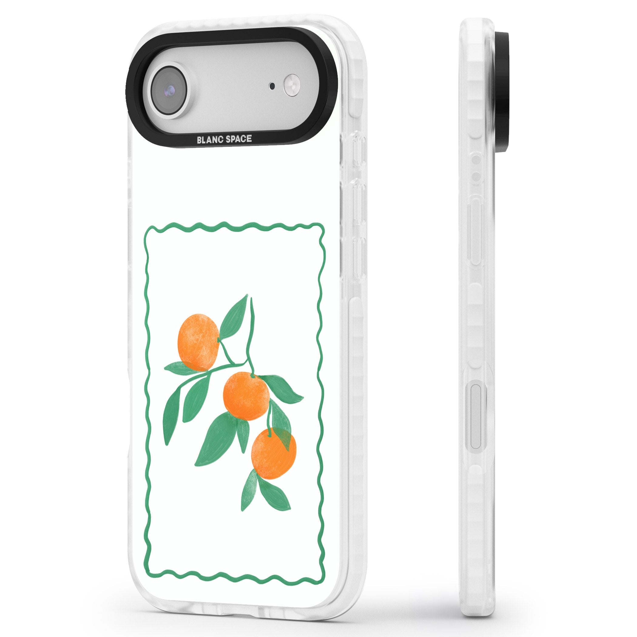 Italian Oranges iPhone 17 Air Impact Clear Phone Case Side Profile