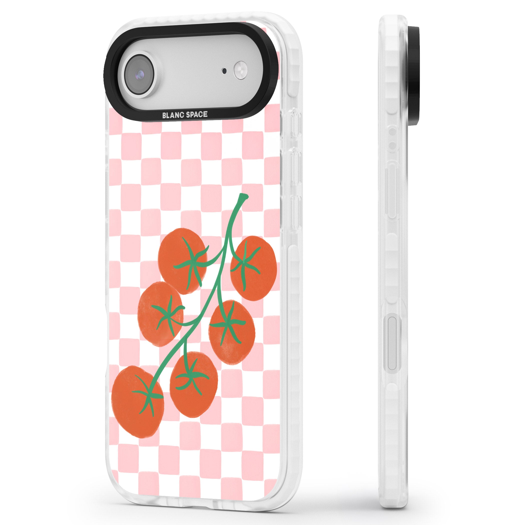 Loose Tomatoes iPhone 17 Air Impact Clear Phone Case Side Profile