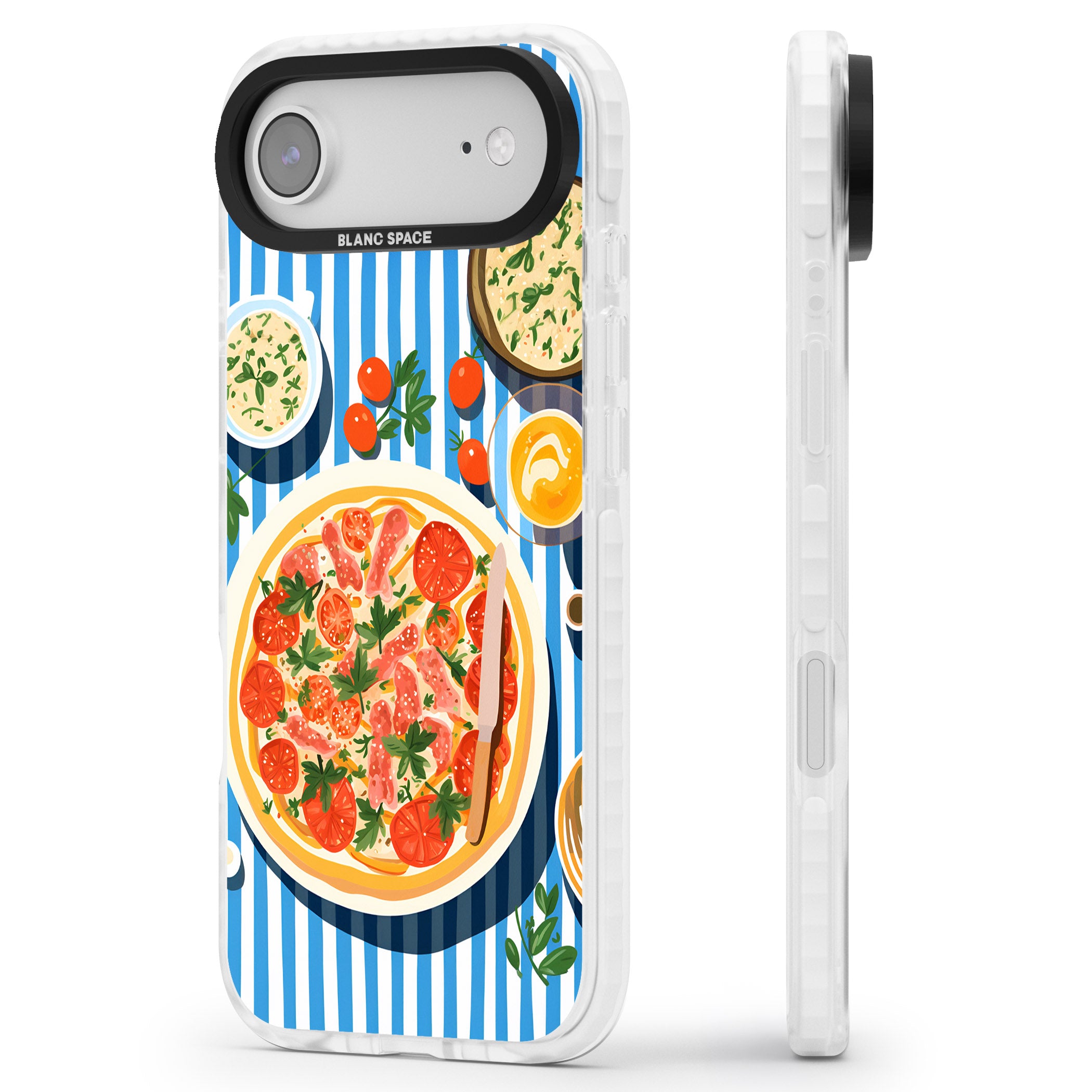 Italian Platter iPhone 17 Air Impact Clear Phone Case Side Profile