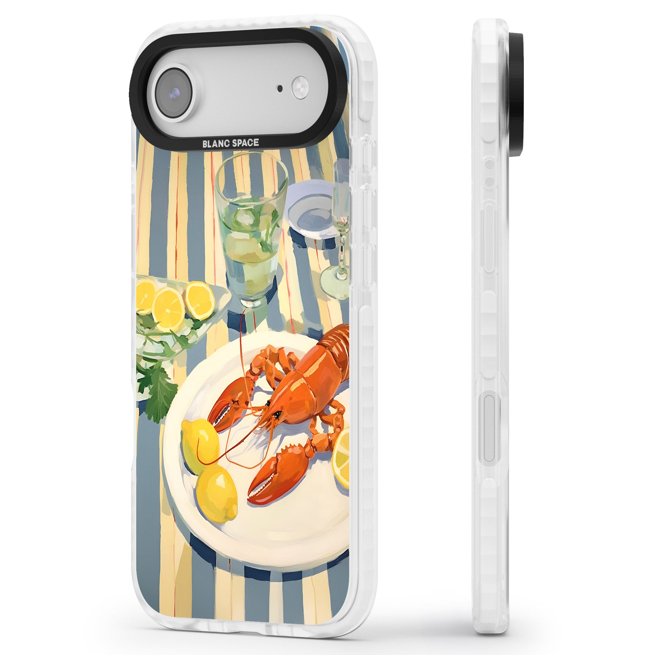 Lobster & Lemons iPhone 17 Air Impact Clear Phone Case Side Profile