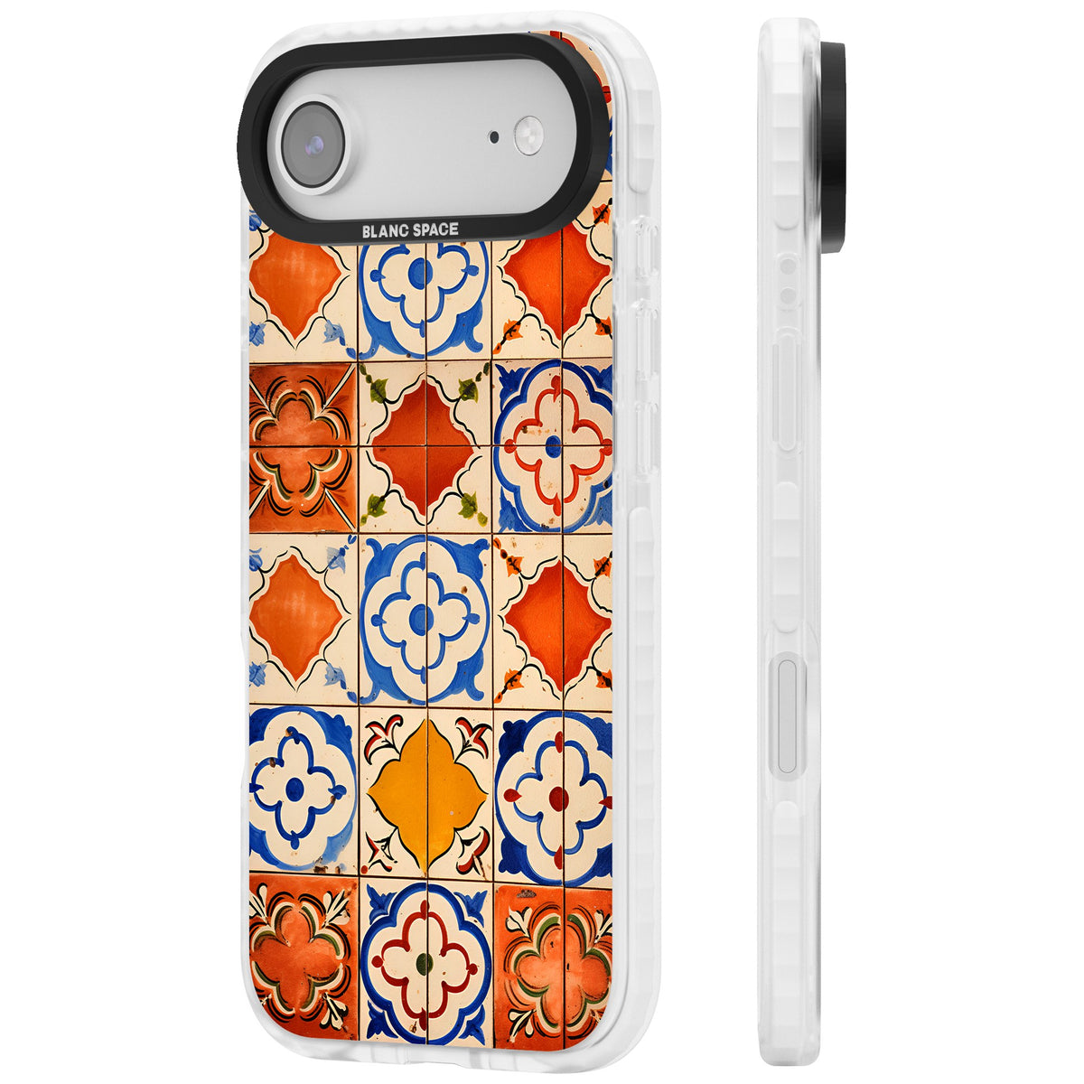 Spanish Mosaic iPhone Air Impact Clear Phone Case side