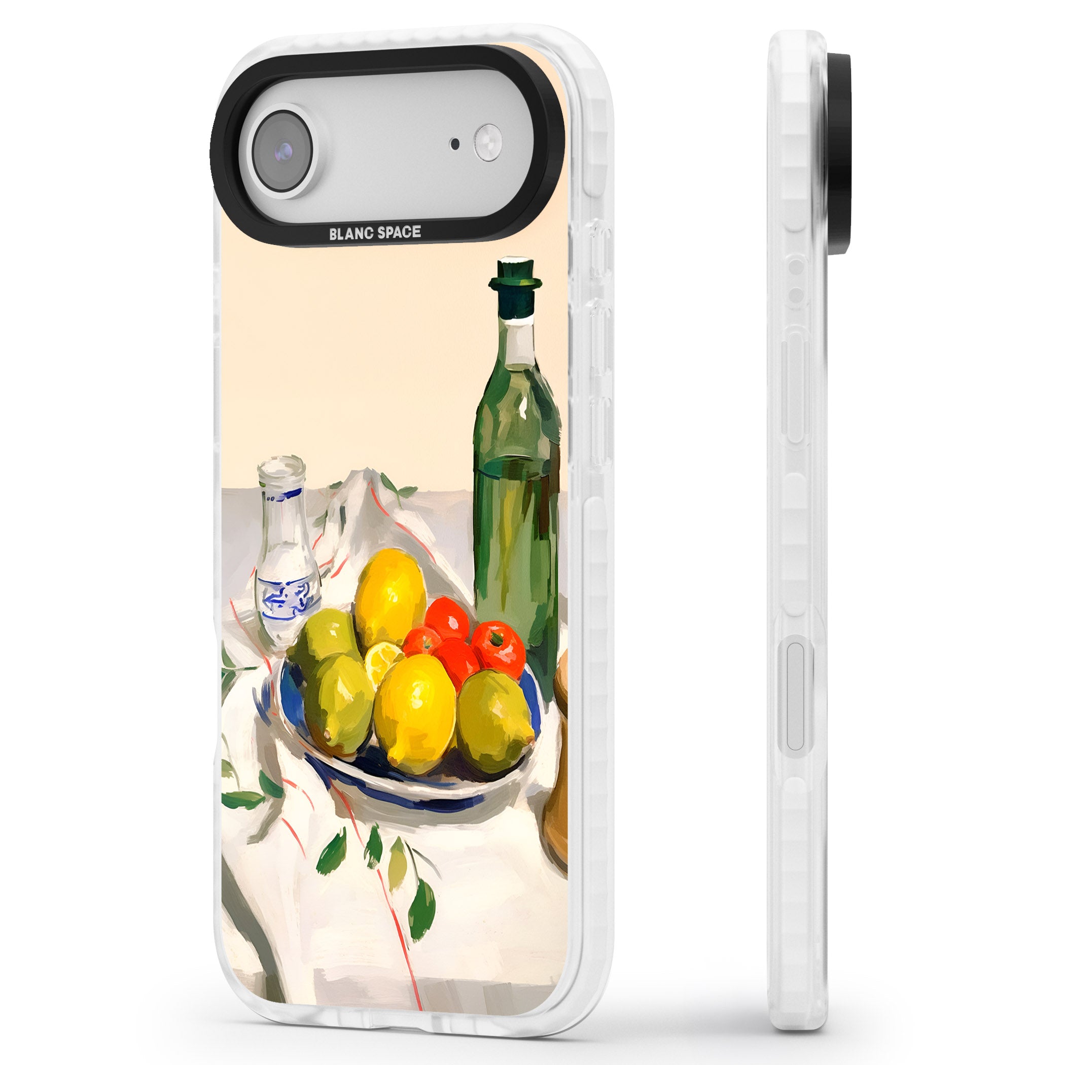 Mediterranean Fruit Salad iPhone 17 Air Impact Clear Phone Case Side Profile