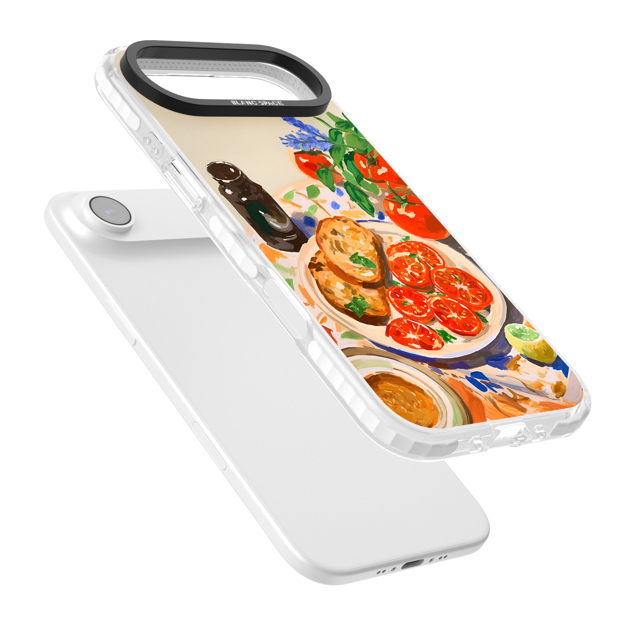 Bruschetta & Tomatoes iPhone 17 Air Impact Clear Phone Case Colours